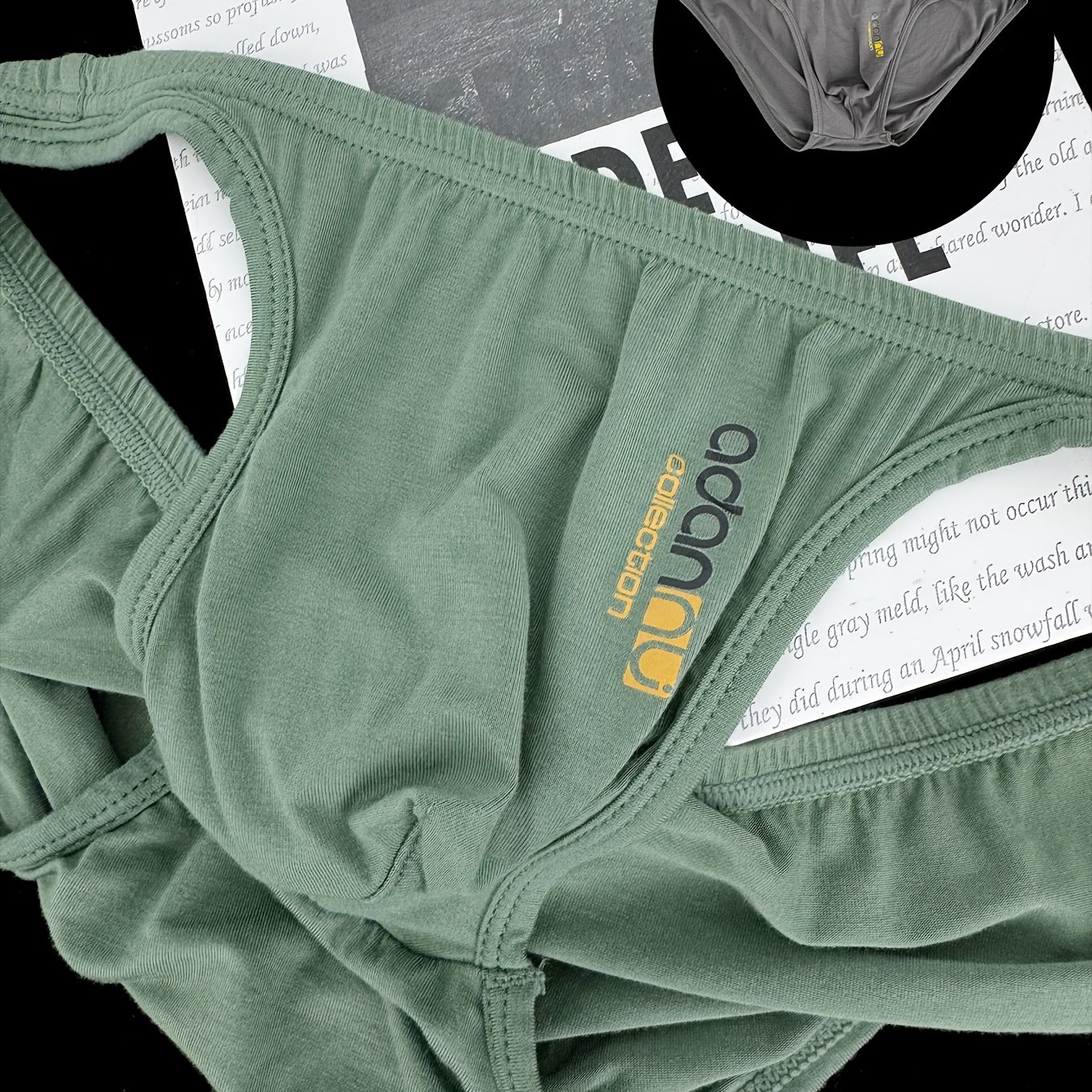 TEMU 2pcs | Men' High-crotch Briefs, Thin Style, Narrow Waistband, Low-rise, Modal, Comfortable, Sport, Youth, Solid Color
