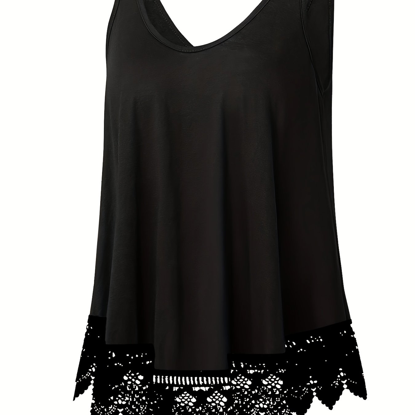 E-shop Plus Size, Damenmode in Übergröße: Einfarbiges Camisole mit geometrischem Muster