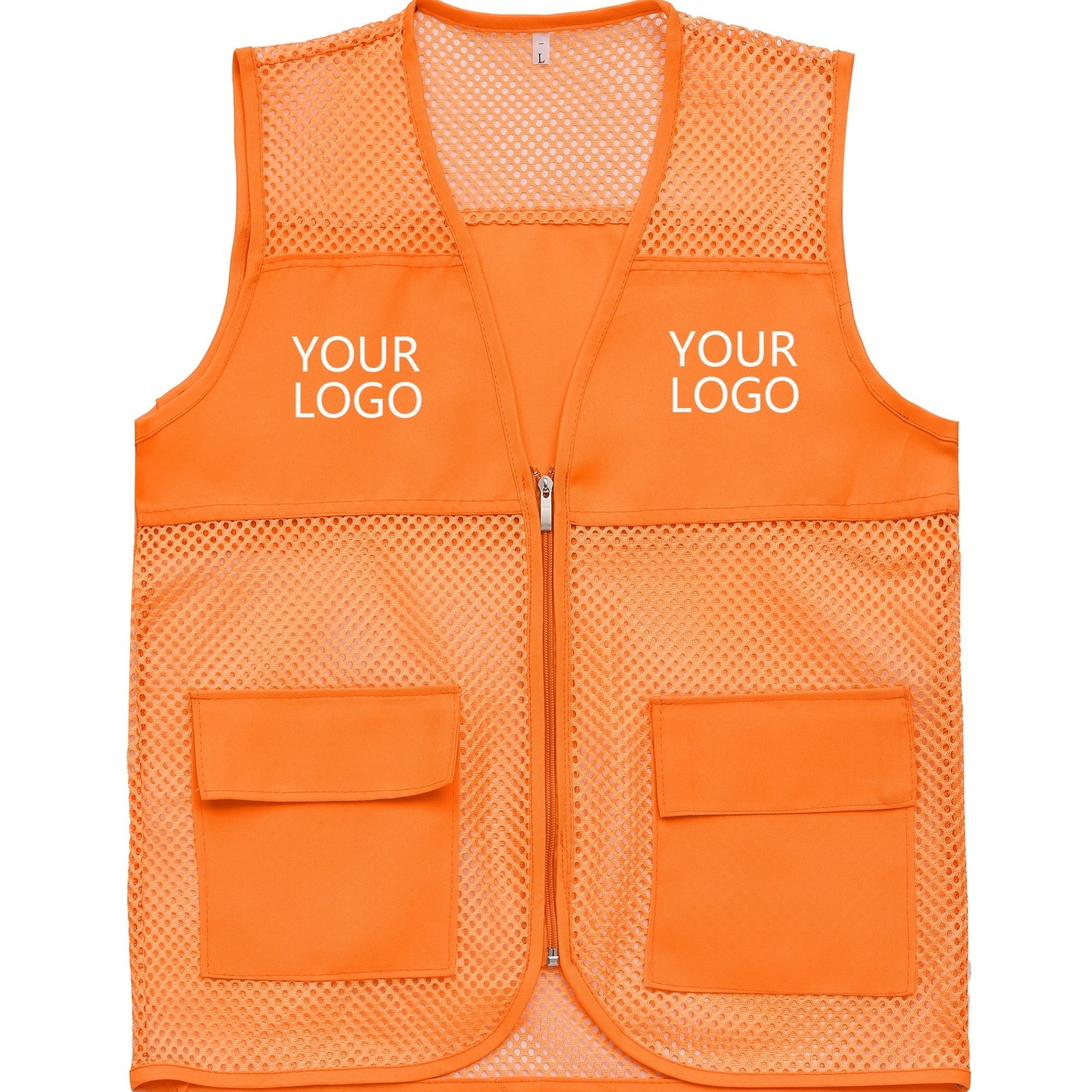 TEMU Chaleco de trabajo personalizado con texto impreso, diseño de malla para , de y actividades promocionales, ideal para formación de equipos, team
