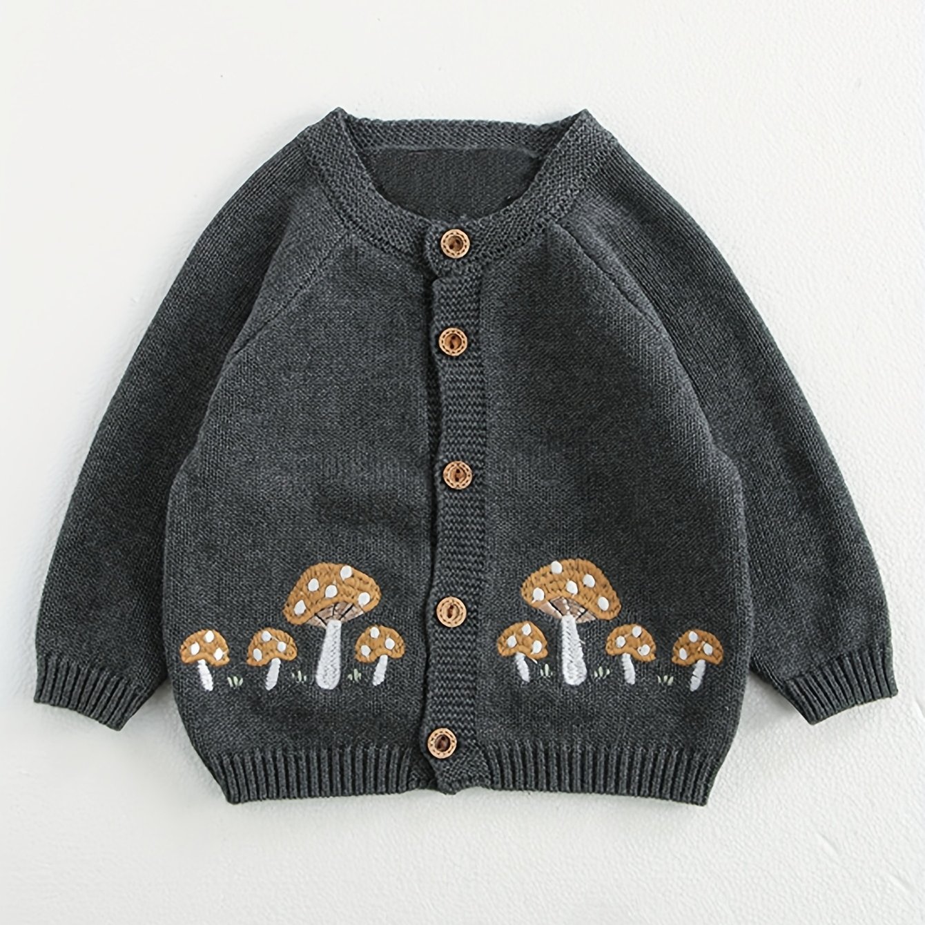 24017 Children's Long-sleeve Embroidered Knit Cardigan Jacket