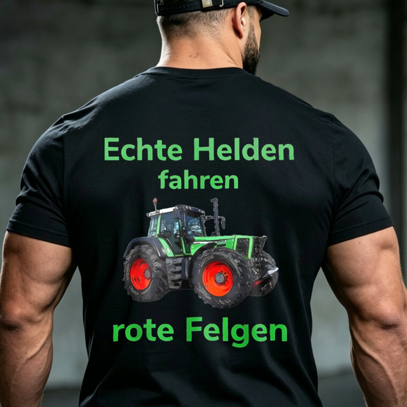 TEMU T-shirt With Tractor And German Text For Farming Enthusiasts Summer Wear Gift And Agricultural Workers, Plus Size