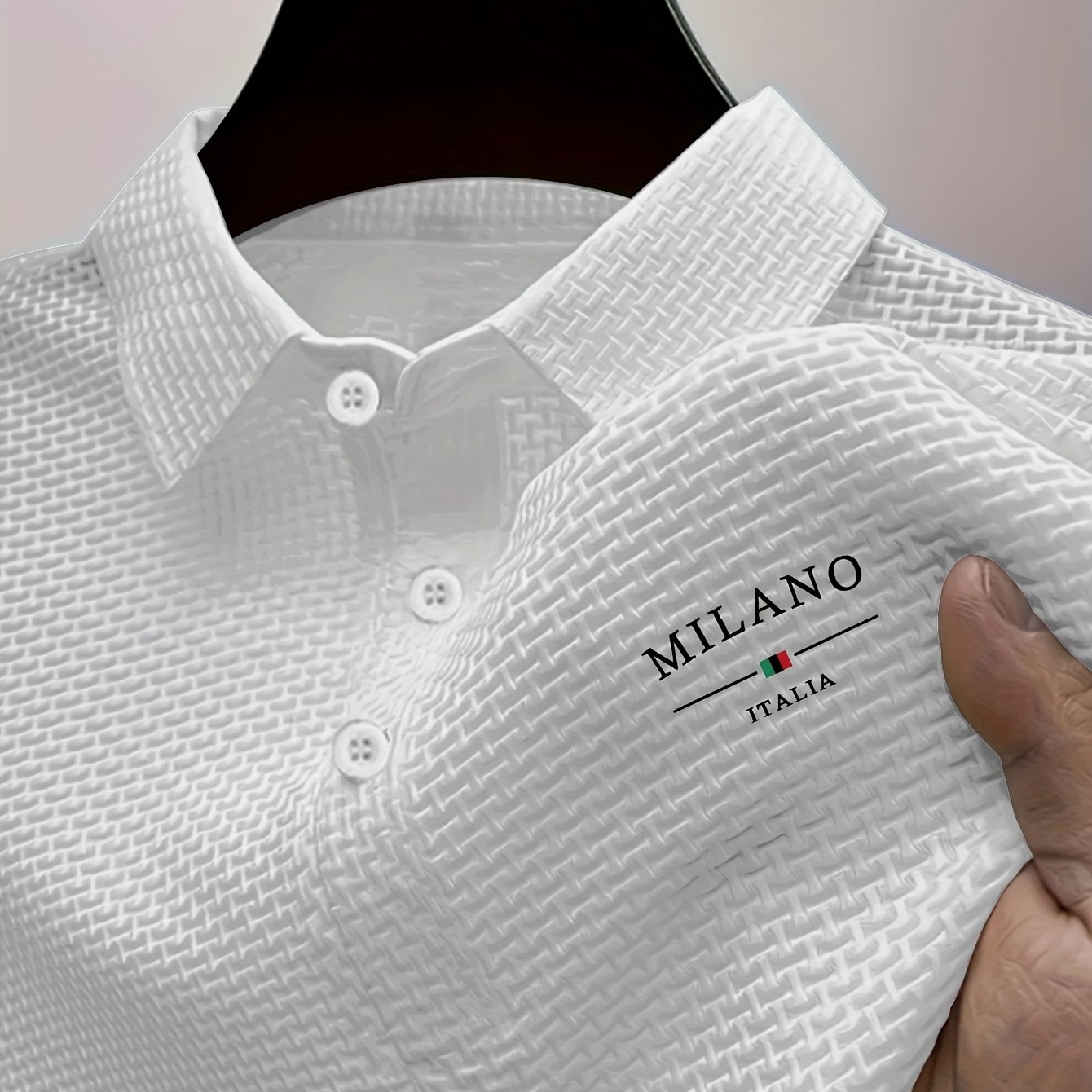 E-shop Großes Herren Polo-Shirt mit " Check"-Muster - Leicht dehnbar und atmungsaktiv, geeignet für Outdoor-Freizeit und Sport. Mit englischen