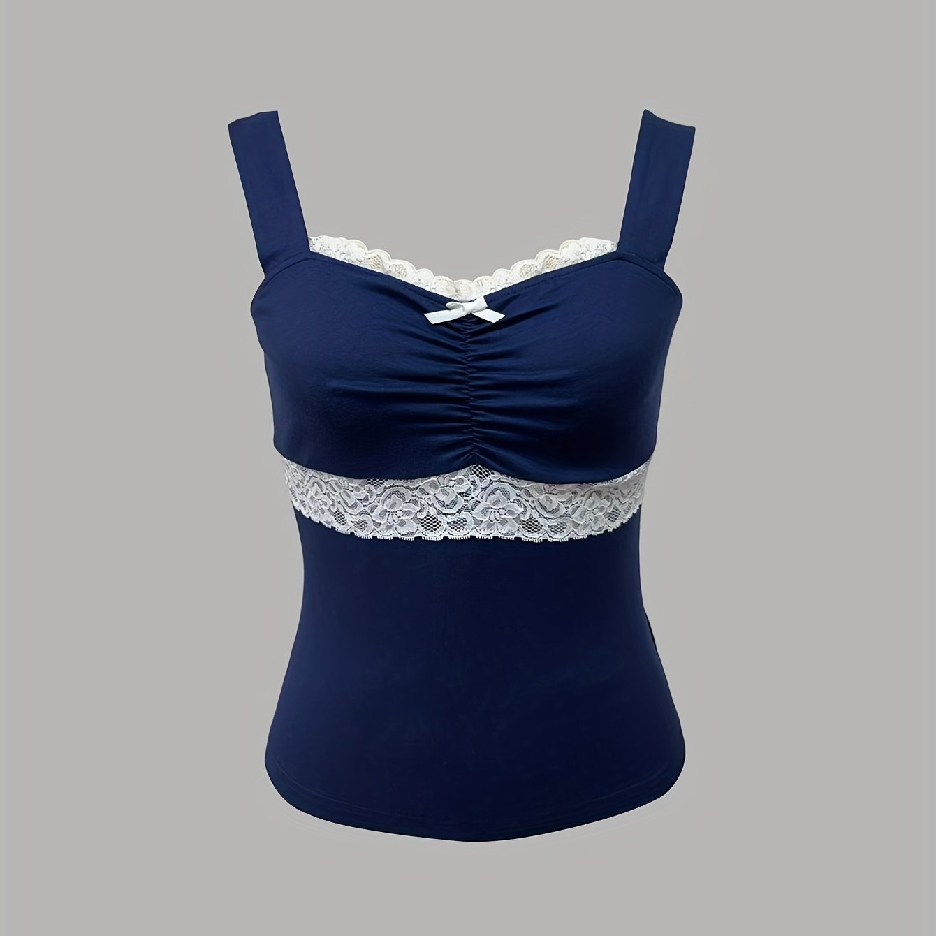 Fashionable And Elegant Lace-trimmed Women's Tank Top With A Design