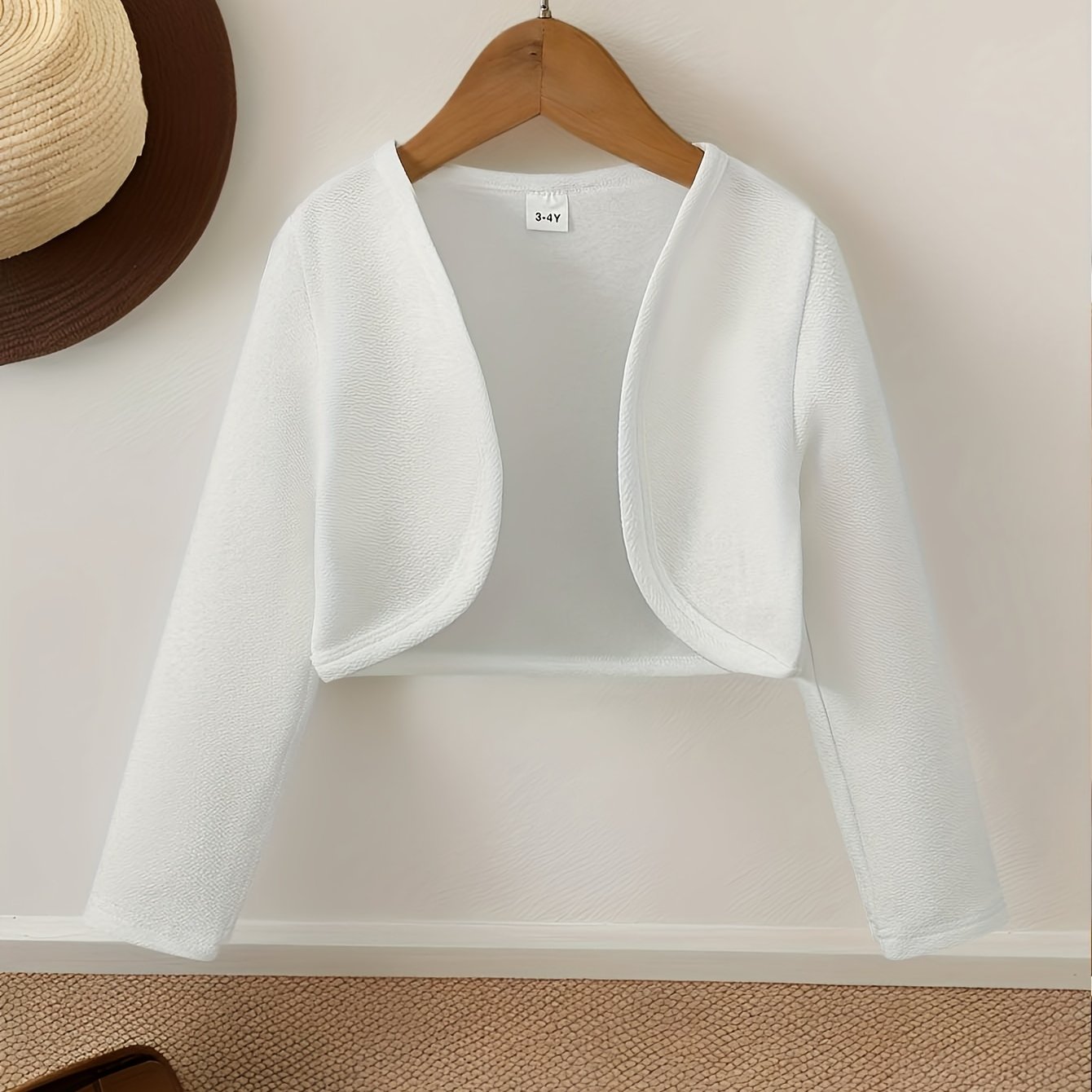 E-shop Einzigartiges Mädchenkleid mit Schal und Langen Ärmeln für Frühling, Sommer und Herbst in Einfarbigem Weichem Design