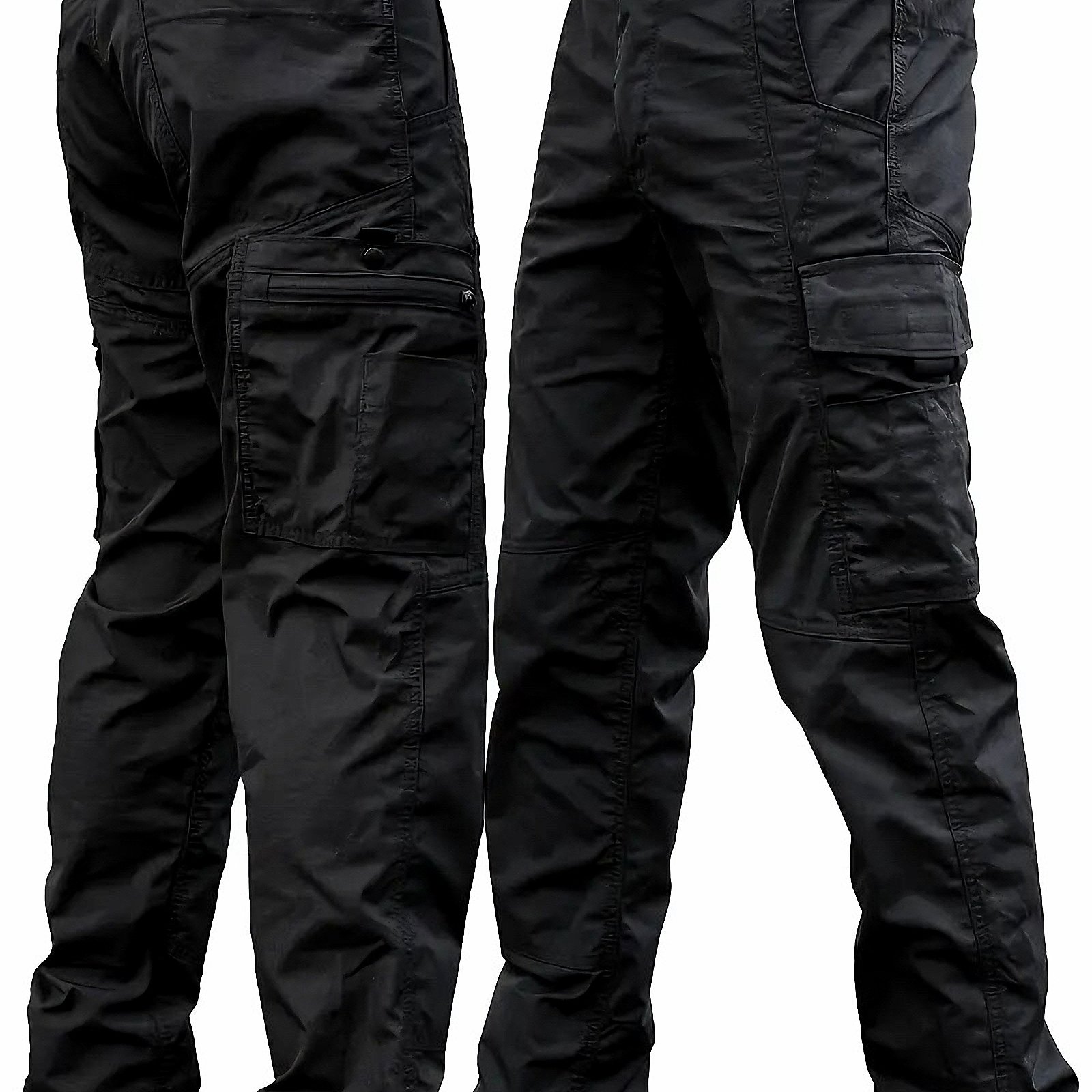 TEMU Pantaloni cargo multi-tasche da , pantaloni tattici larghi, resistenti pantaloni da trekking per esterni, vita con cerniera, abbigliamento da
