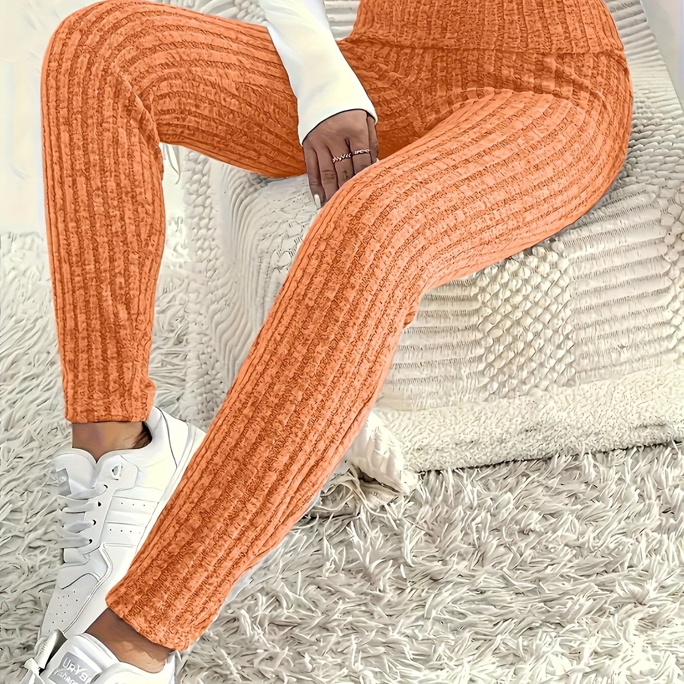 TEMU European And American Slim Thin Style Autumn And Winter Outer Wear Tight-fitting Leggings For Women