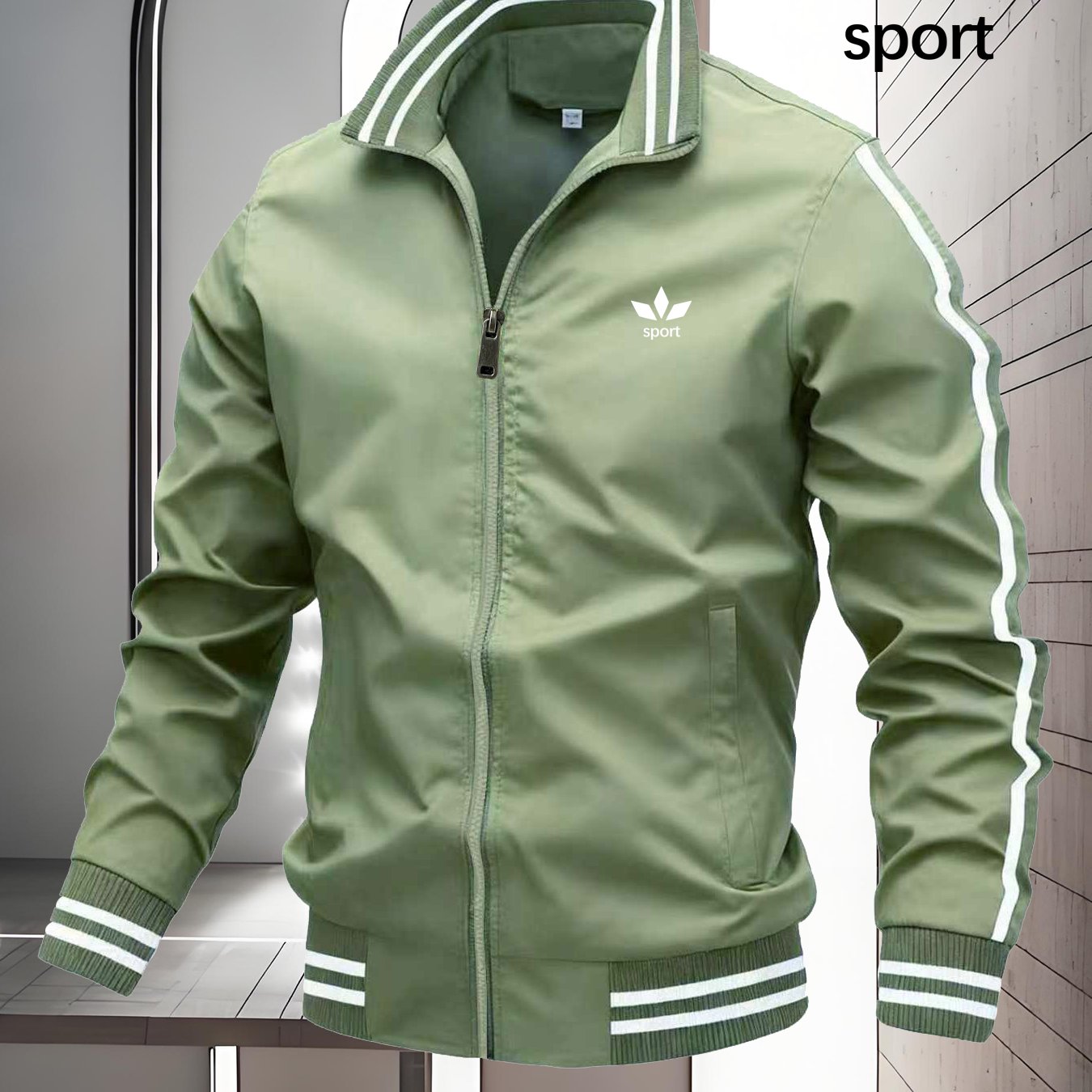TEMU Sport Men's Business Motorcycle Style Spring-autumn Jacket - High-quality Windproof And -resistant New Model Coat For Men