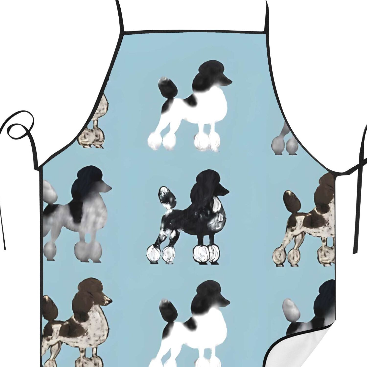 TEMU Stylish And Sturdy Kitchen Apron Featuring A Poodle Design