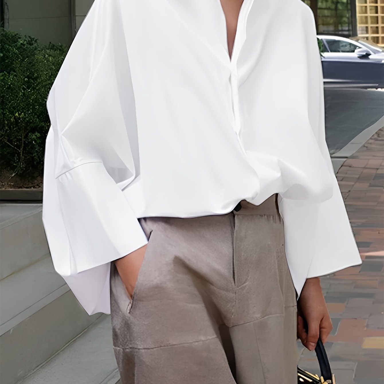 TEMU Shirt, Long Cuff Collared Shirt For & Fall, Women's Clothing