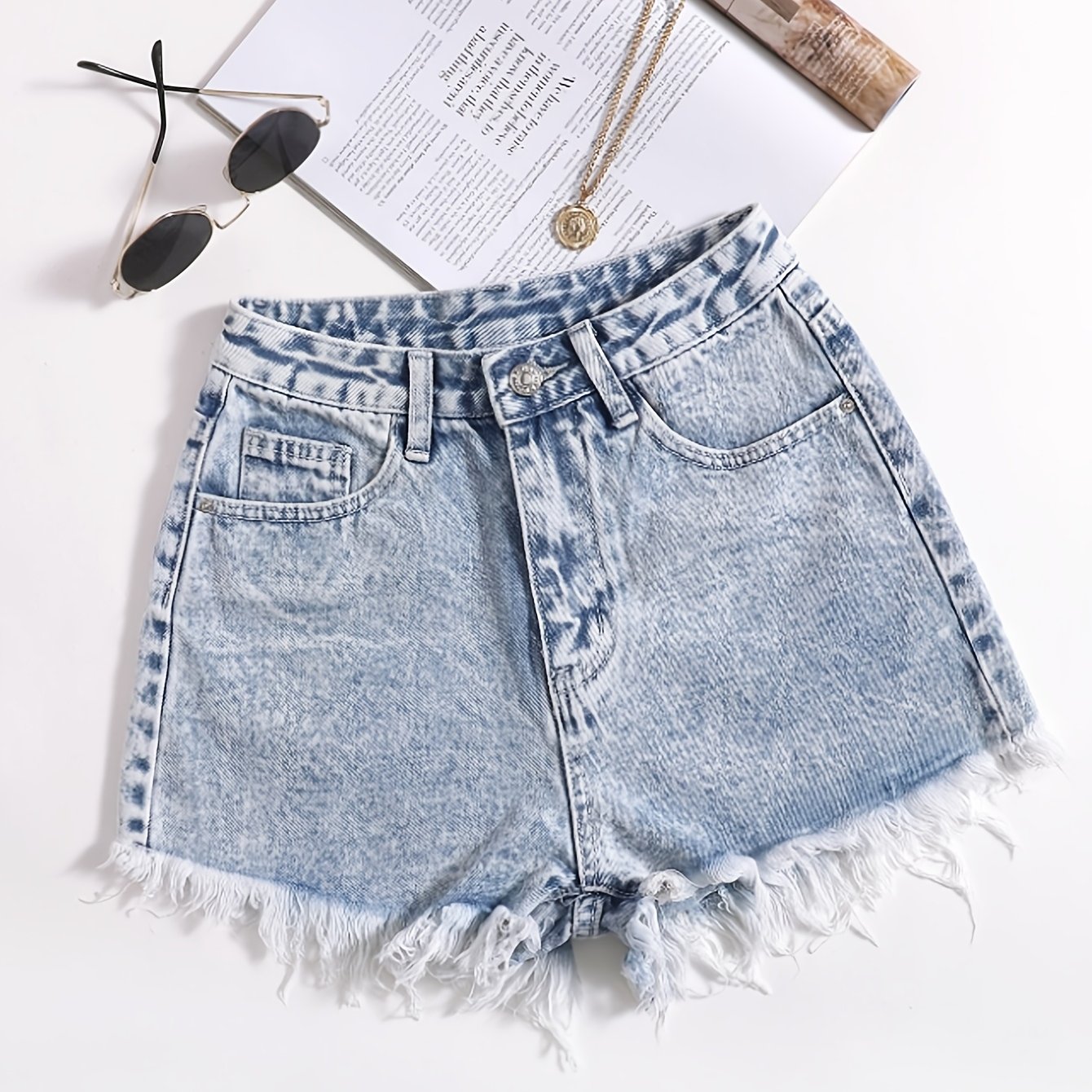 TEMU Hem Denim Shortsdenim