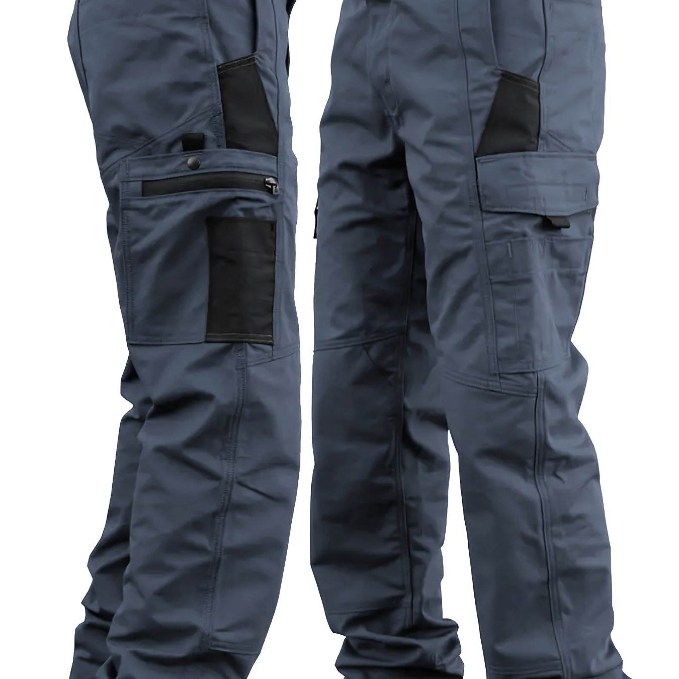 TEMU 1pc Men's Tactical Cargo Pants, Multiple Pockets - Durable Fabric For Outdoor Hiking And Construction Work, Spring/fall/summer Seasonal , Safety