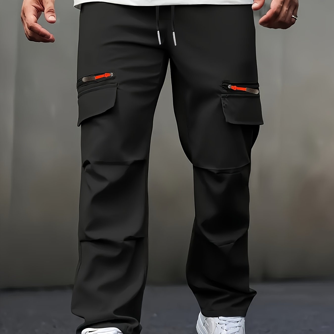TEMU Pantalon pour Homme de Haute Qualité | Pantalon Décontracté Multi-poches pour Homme, Pièce Unique. Ceinture Élastique Extensible. Style