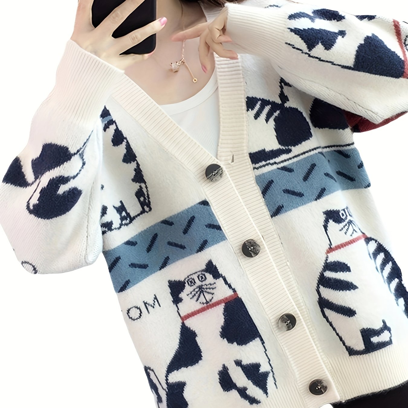 TEMU Women's Sweater Cardigan