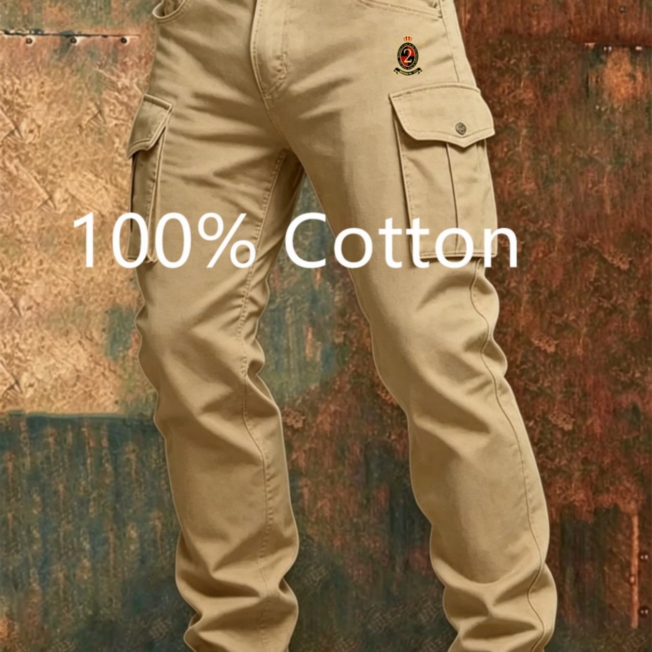 Image of Men's Work Cargo Trousers, Functional Pocket Layout