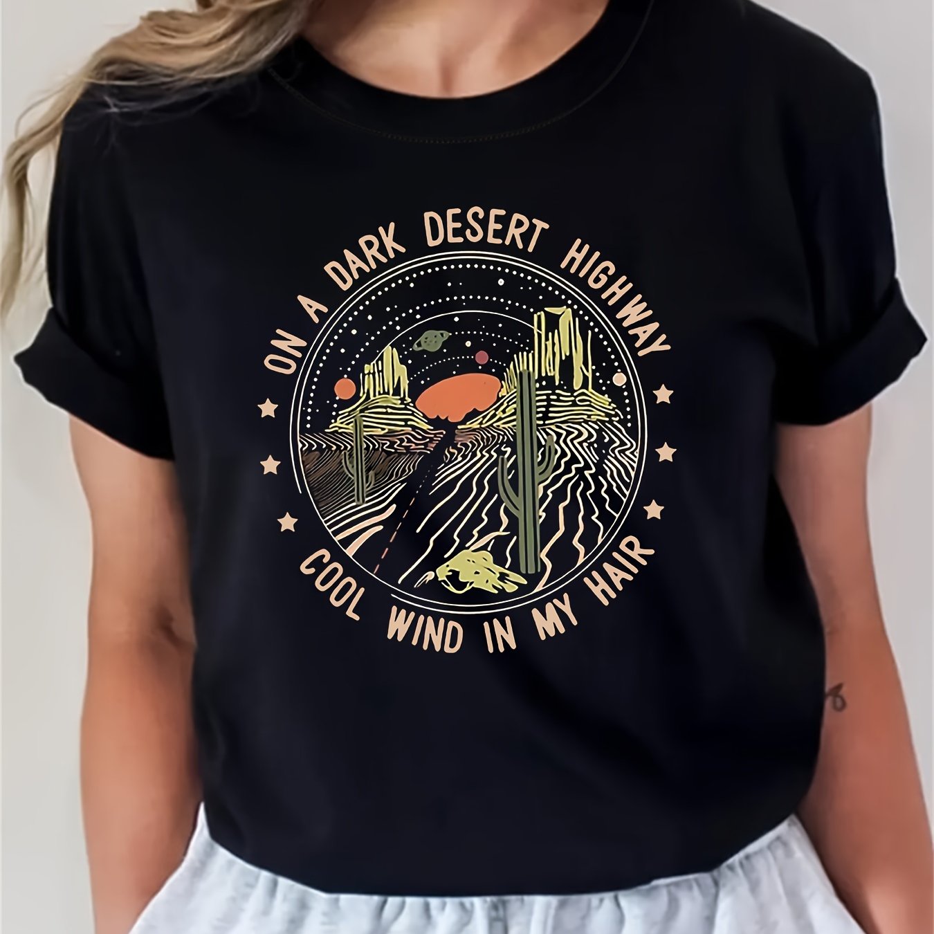 T Shirt à Col Rond Imprimé T Shirt Décontracté à - France