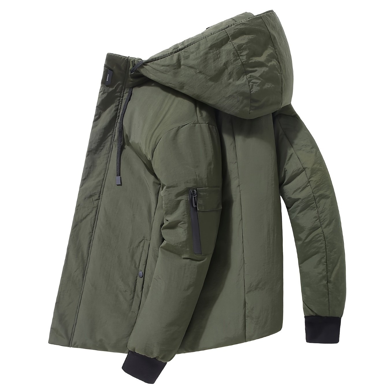 Men's Lightweight Down Jacket with Hood for Outdoor Leisure
