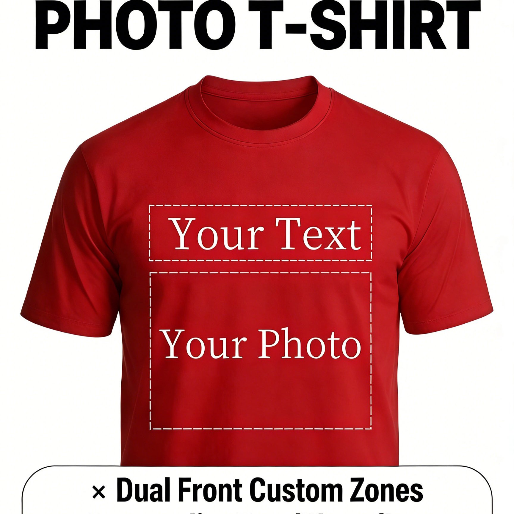 TEMU Custom Men's T-shirts - Personalized With Designs, Text, And Logos|casual Fit, Machine Washable, In Multiple Colors, Quick-dry Fabric,