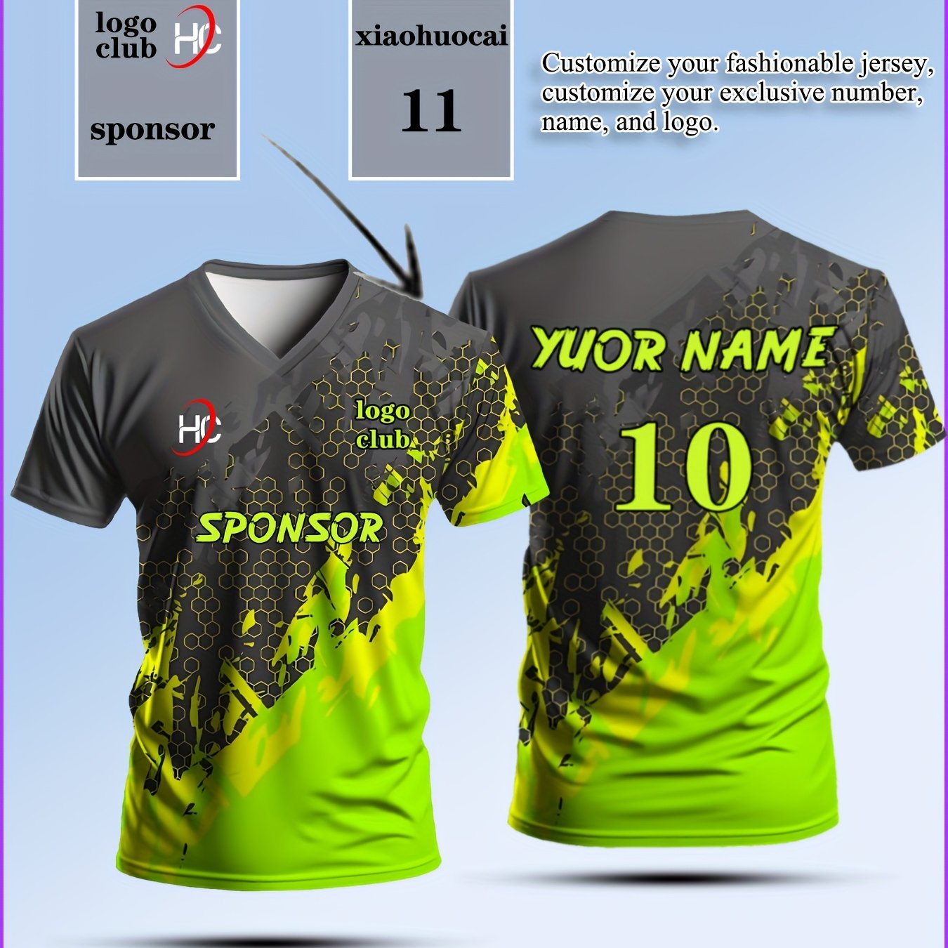 TEMU Men's Customized Jersey T-shirt Design With , Sponsor Or Mentor, Number, Name Design, Or Your T-shirt Jersey