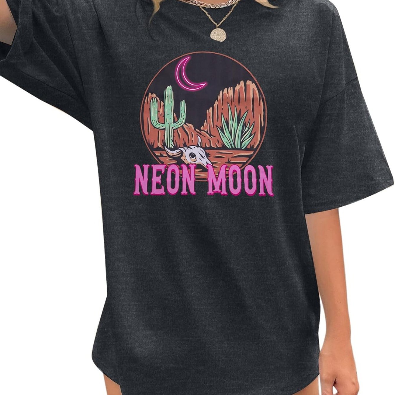 TEMU Women's Oversized T Shirts Shirts Cowgirl T-shirt Music Vintage Graphic Tee Tops