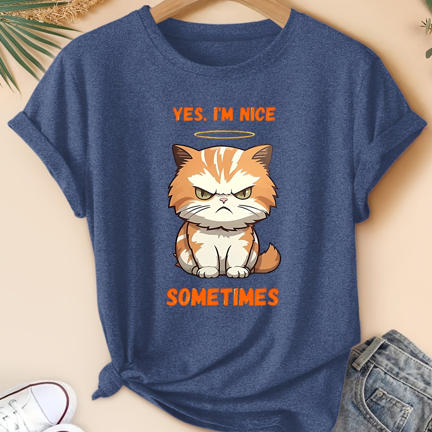 TEMU Women's Vintage T-shirt - Anime Print Short Sleeve Crew Neck Blouse Suitable For Spring Summer Fall Casual Party Vacation Commuter Outfits, Soft