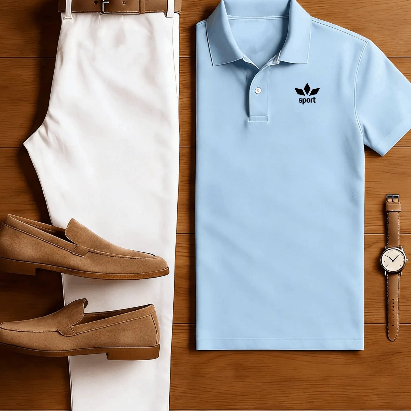 Image of 2pcs Set: Men's Casual Sportswear - Short-sleeve Shirt + Drawstring Pants (multiple Colors ), Plus Size
