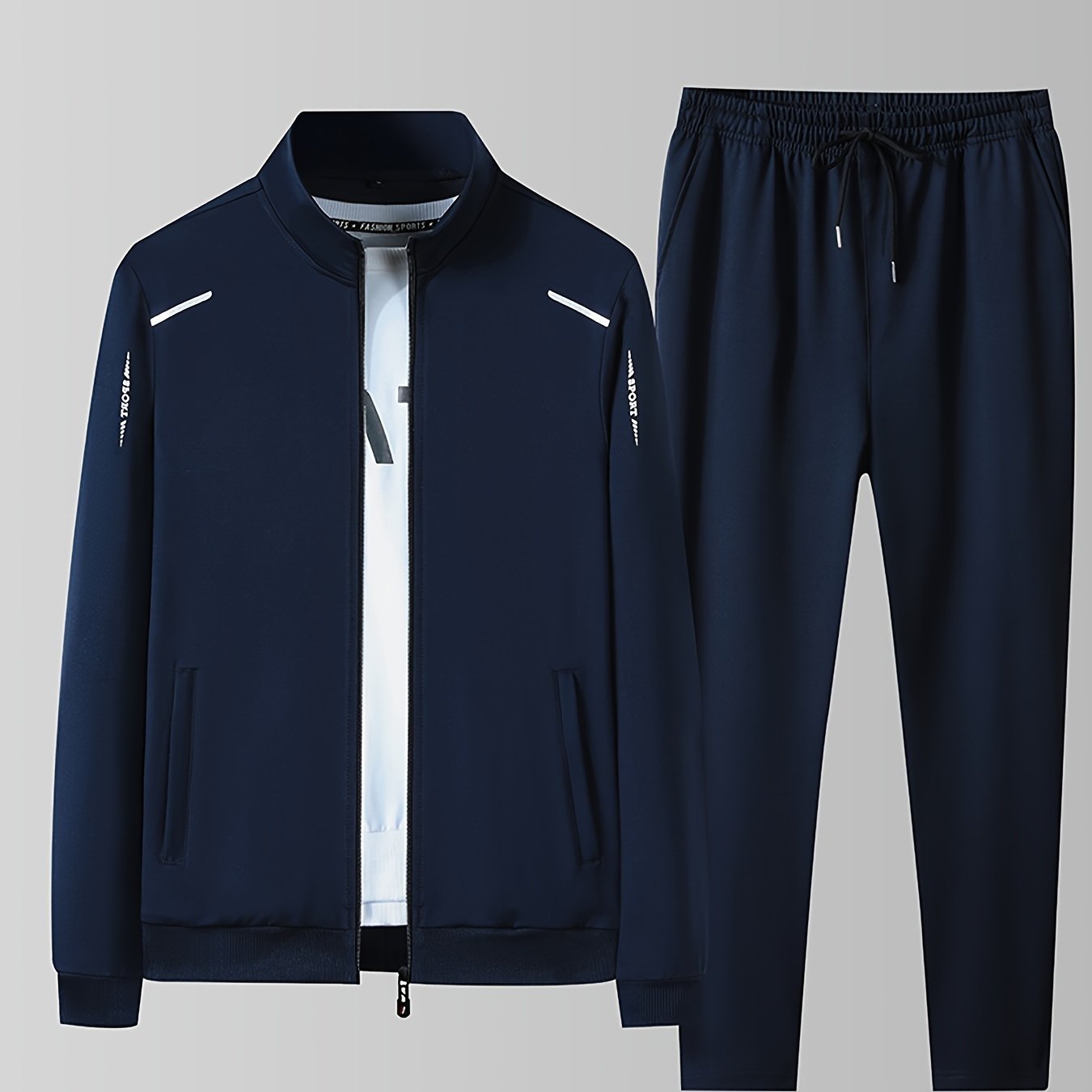 Classic Men's Athletic Tracksuit Set Casual Full zip - Temu