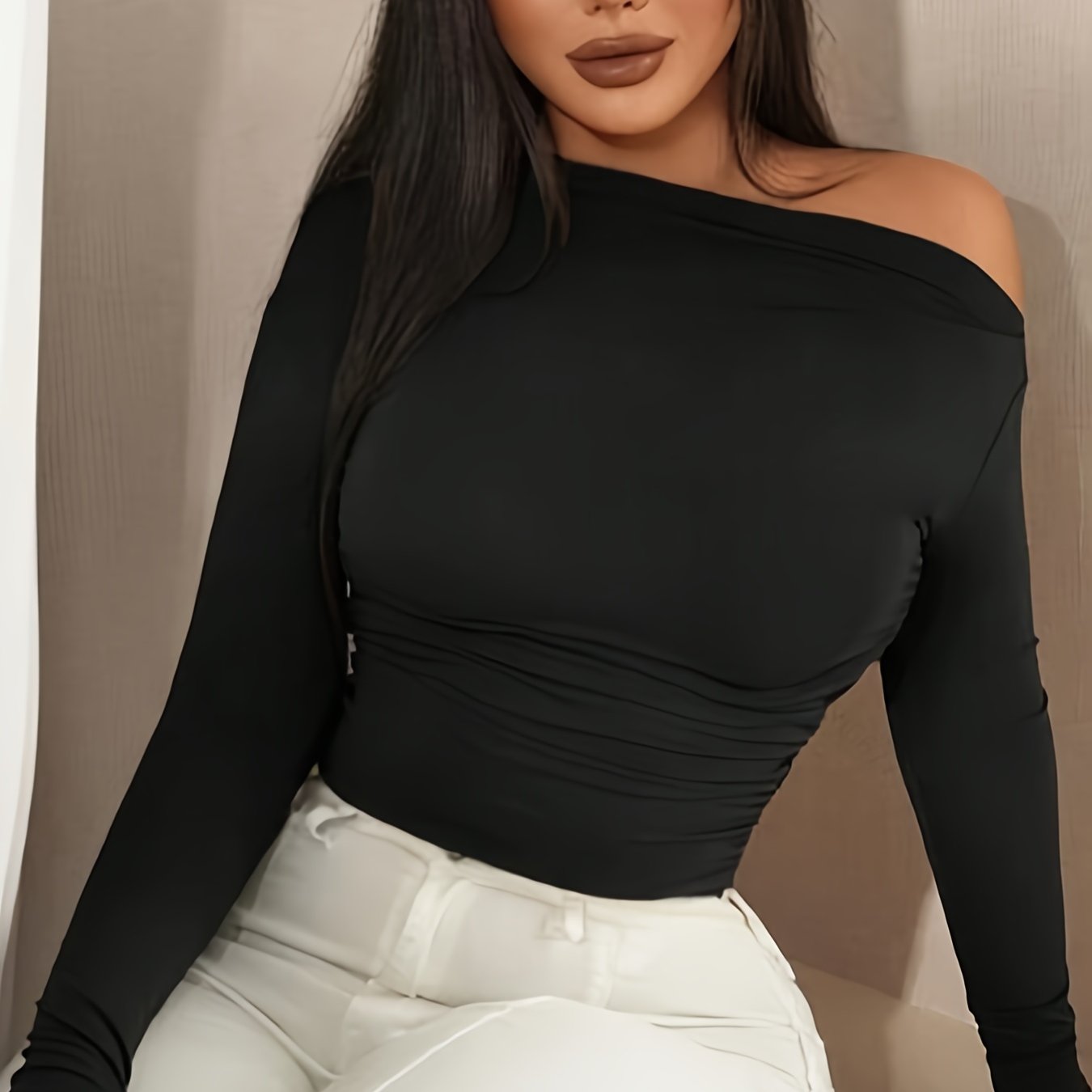 Wealth-, 2024 New Off-shoulder Top, Comfortable And Soft Fabric, , Fashionable And Style