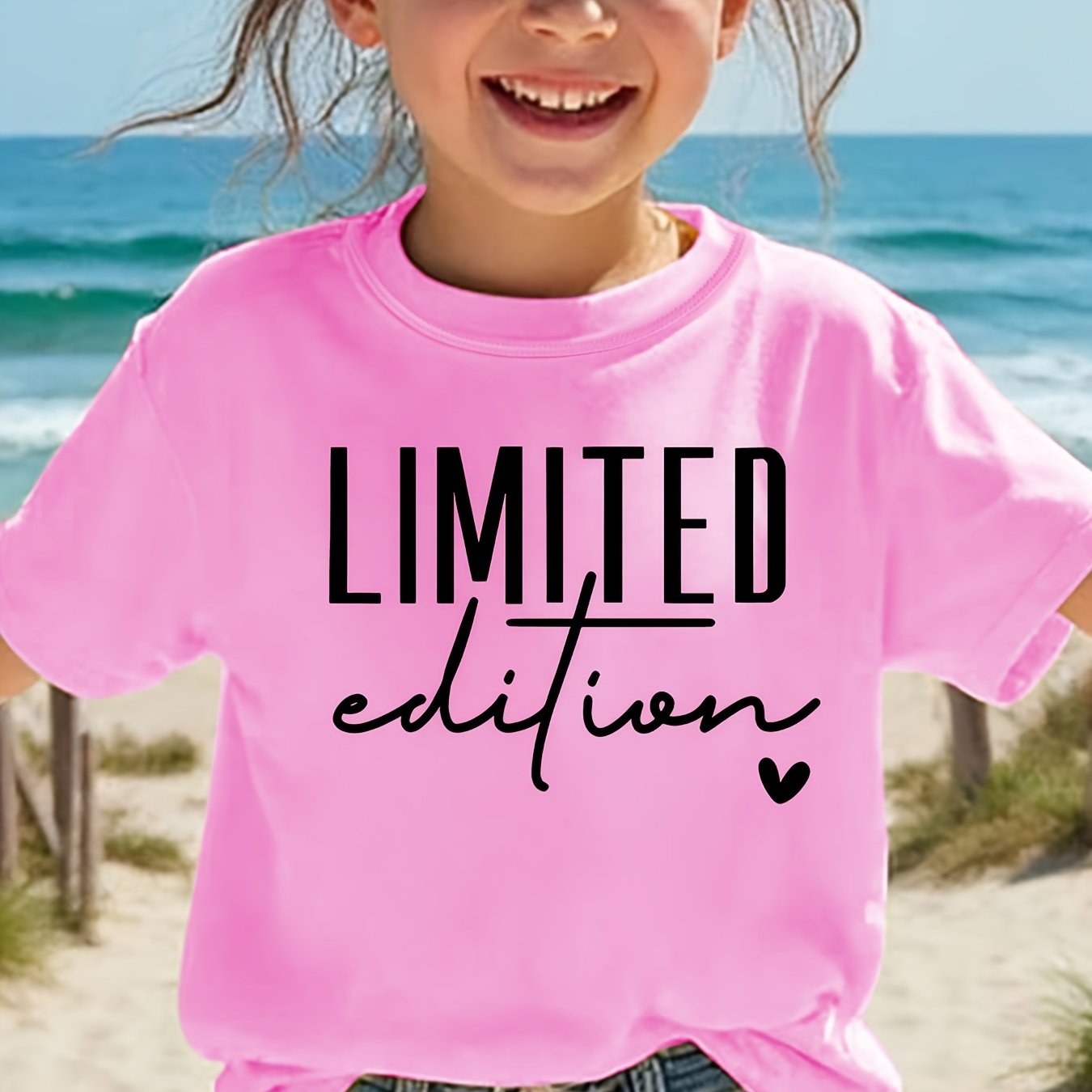 Image of Summer Fashion Girls' Short Sleeve T-shirt Edition Letter Top Nydx5052