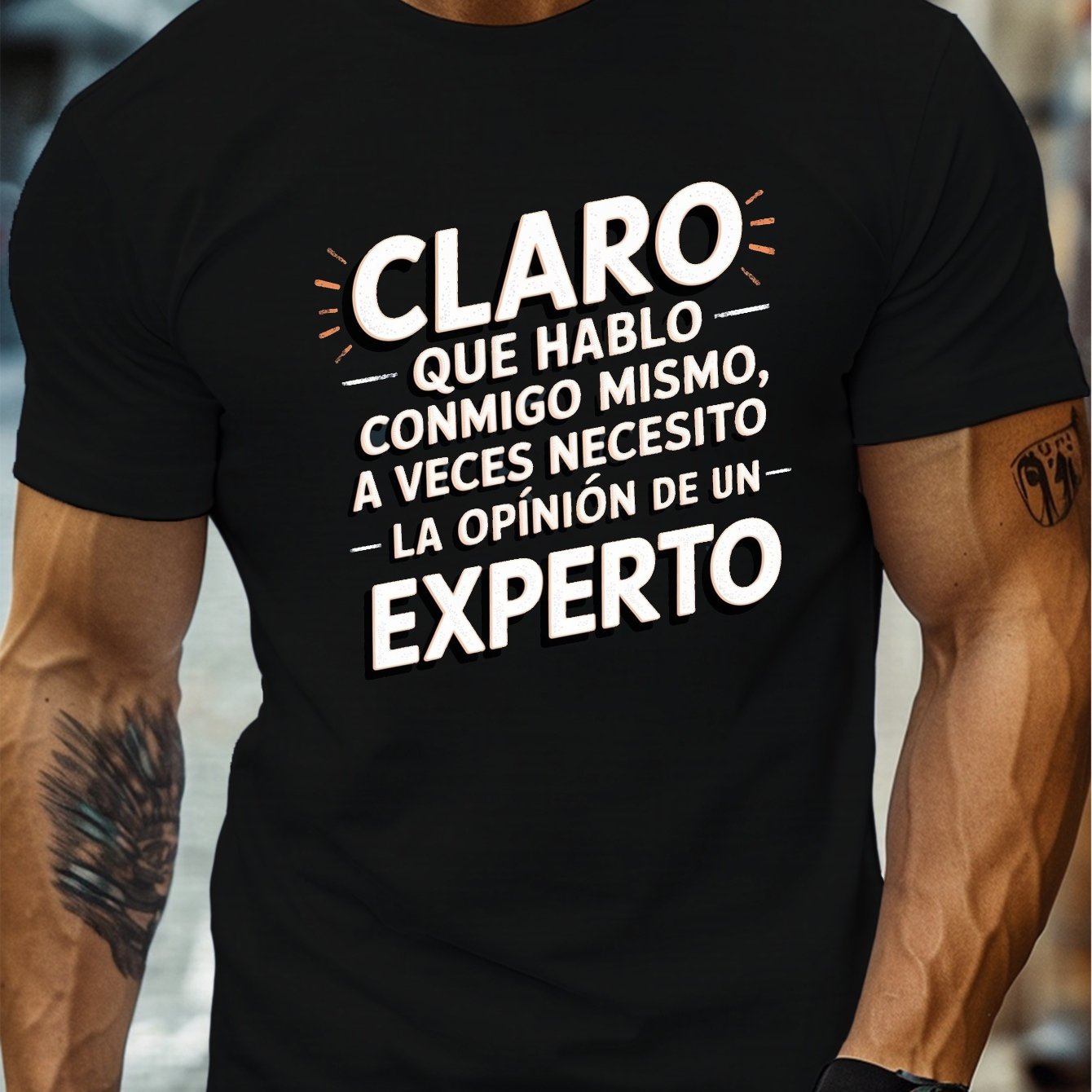 TEMU Camiseta de Manga Corta Redonda para Hombre con en Español, Opinión de , Casual y para el Verano