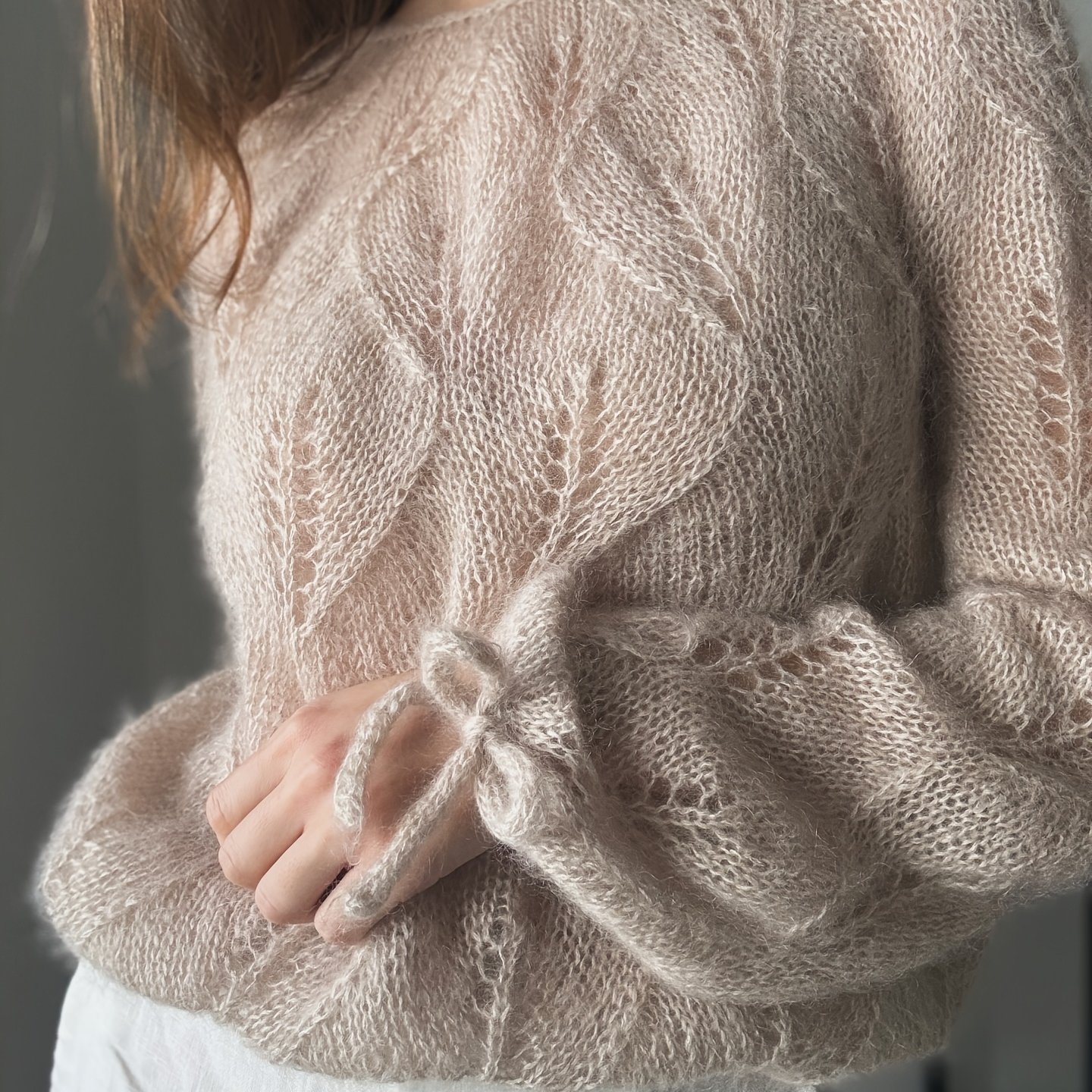 Image of Spring And Autumn All-match Elegant Women's Sweater Soft And Lazy Temperament Top Casual Design Hollow Pullover Adjustable Cuffs [ll168]