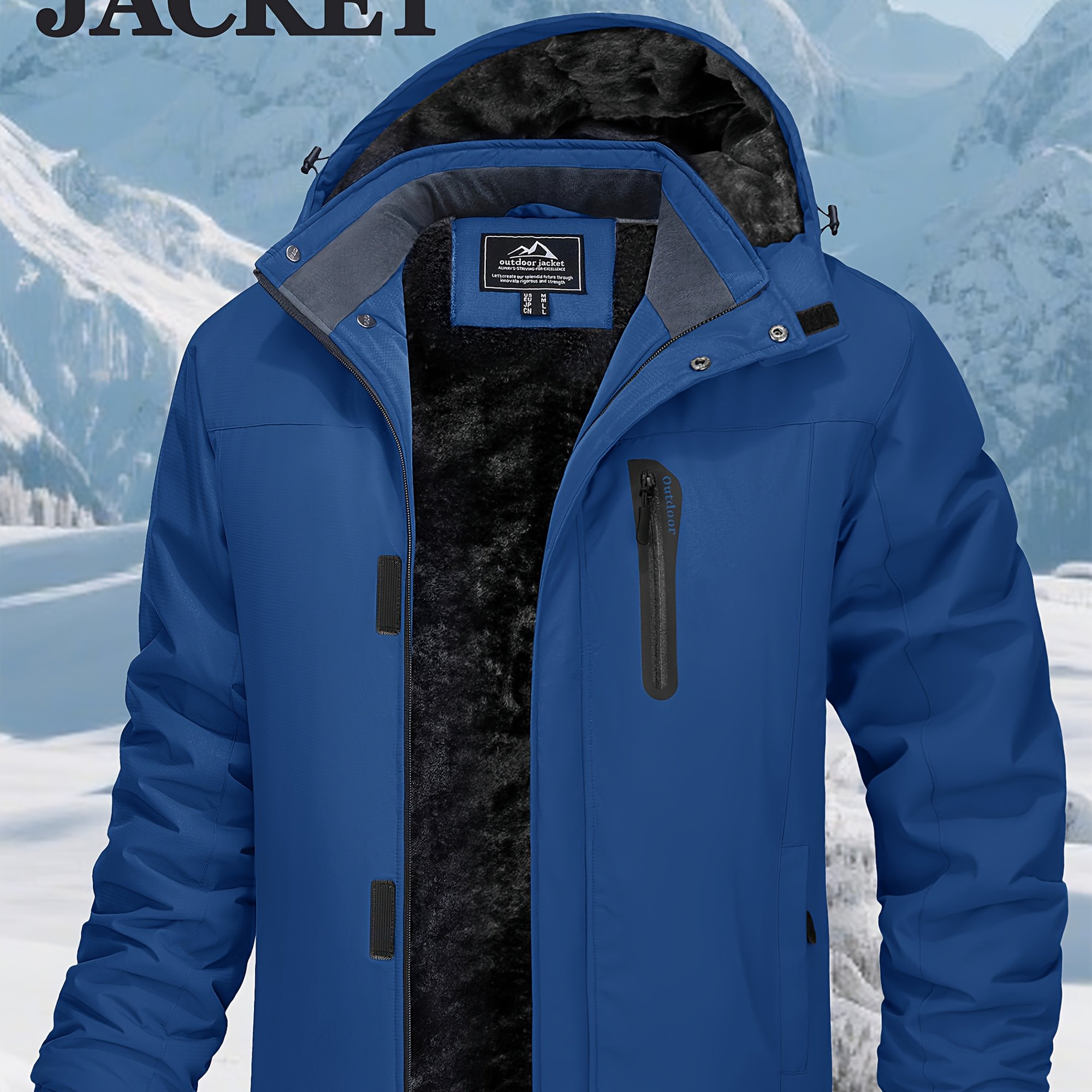 Men's Windproof Fleece Lined Ski Snowboard Jacket