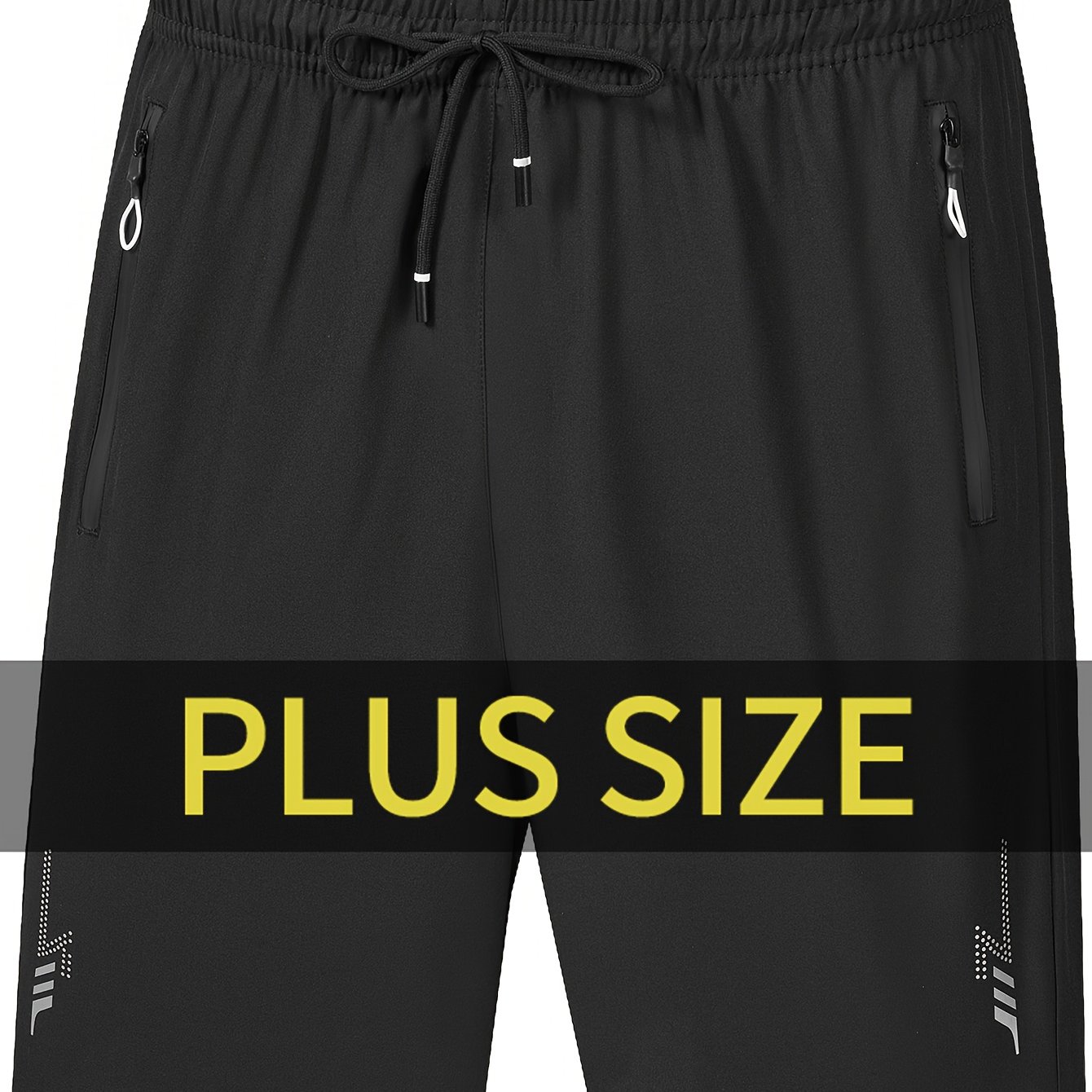 TEMU Men's Ultra-lightweight Sports Shorts, Plus Size - Casual And Stylish Running And Fitness Wear, Breathable/spandex Blend, Perfect For Beach And