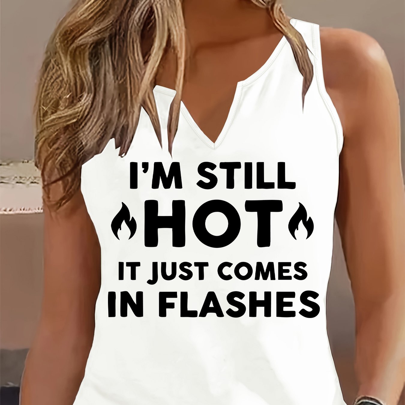 TEMU Graphic Print Tank Top, Sleeveless Casual Top For Summer & Spring, Women's Clothing