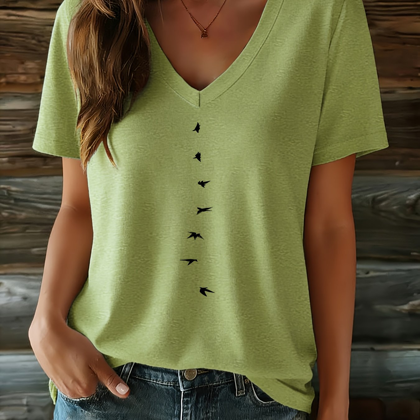 TEMU Plus Size, Women's Plus Size Short Sleeve T-shirt - Blouse-compatible Letter Print Top | Opaque Non-sheer Tee Suitable For Layering, Machine