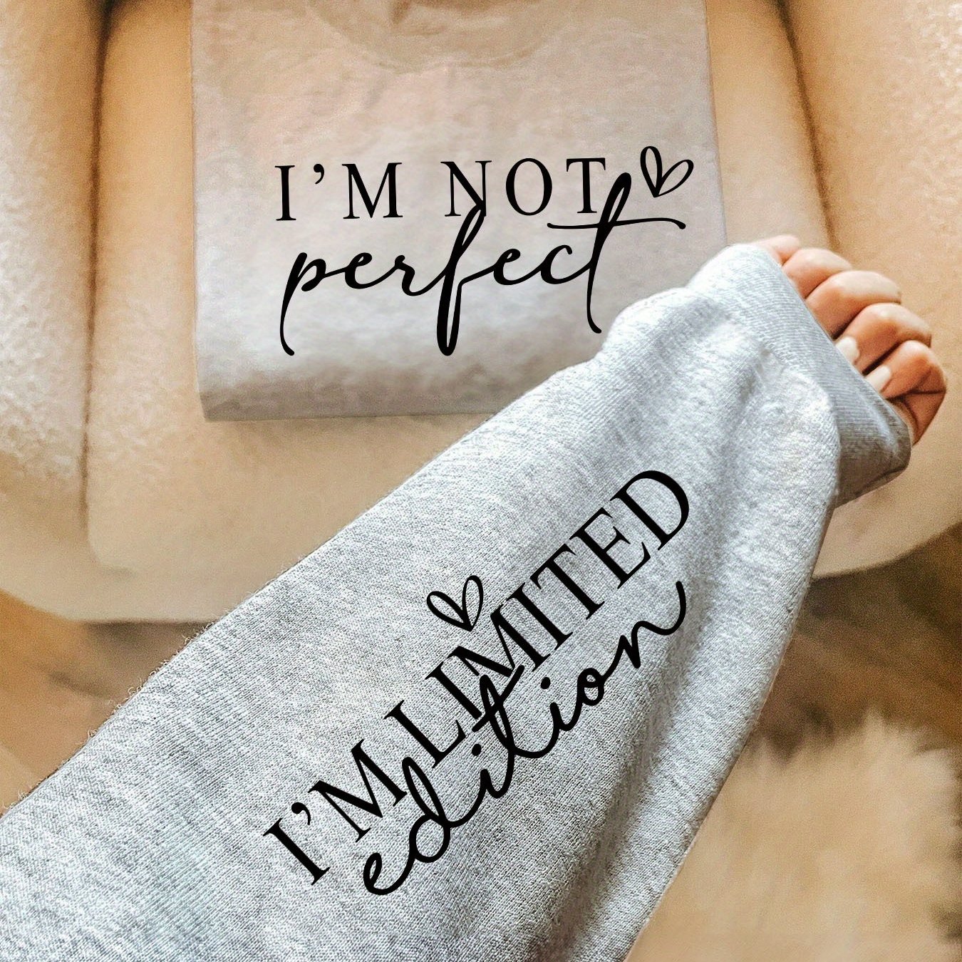 TEMU Graphic Print Sweatshirt, Crew Neck Casual Sweatshirt For Fall & Spring, Women's Clothing