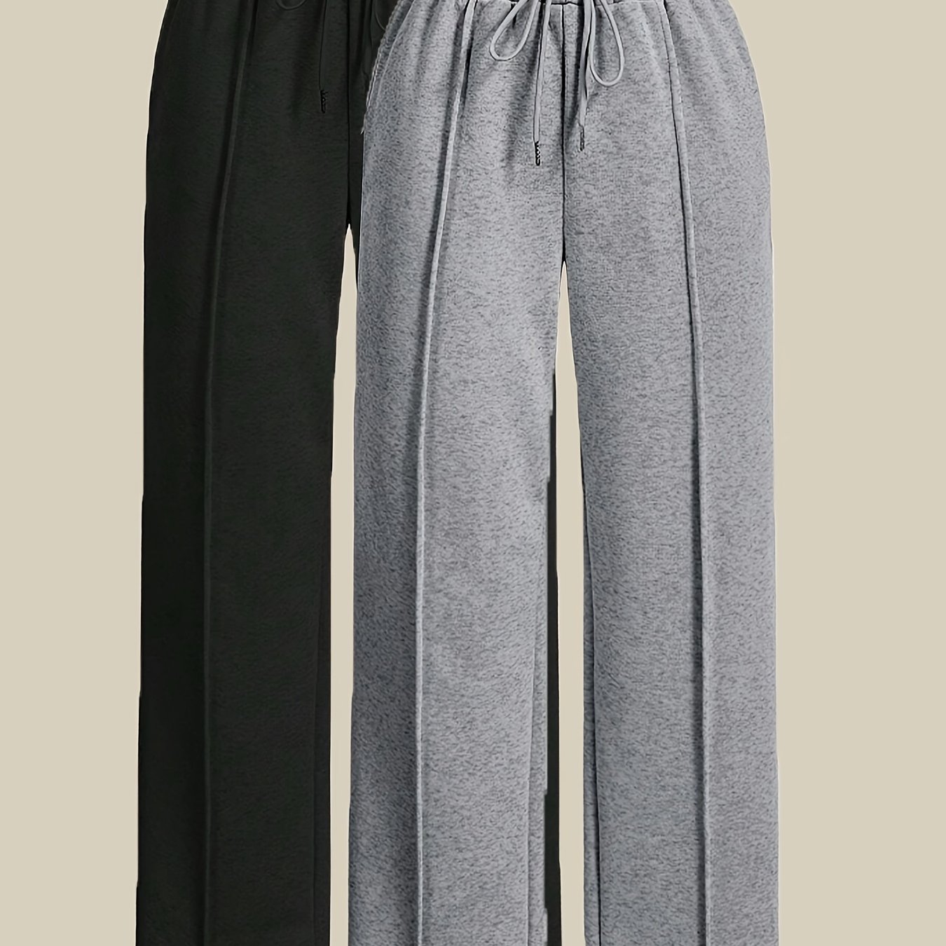 2 Comfortable, Shaping Straight Women's Pants, Drawstring, Waist-tightening Jogging Pants, Style
