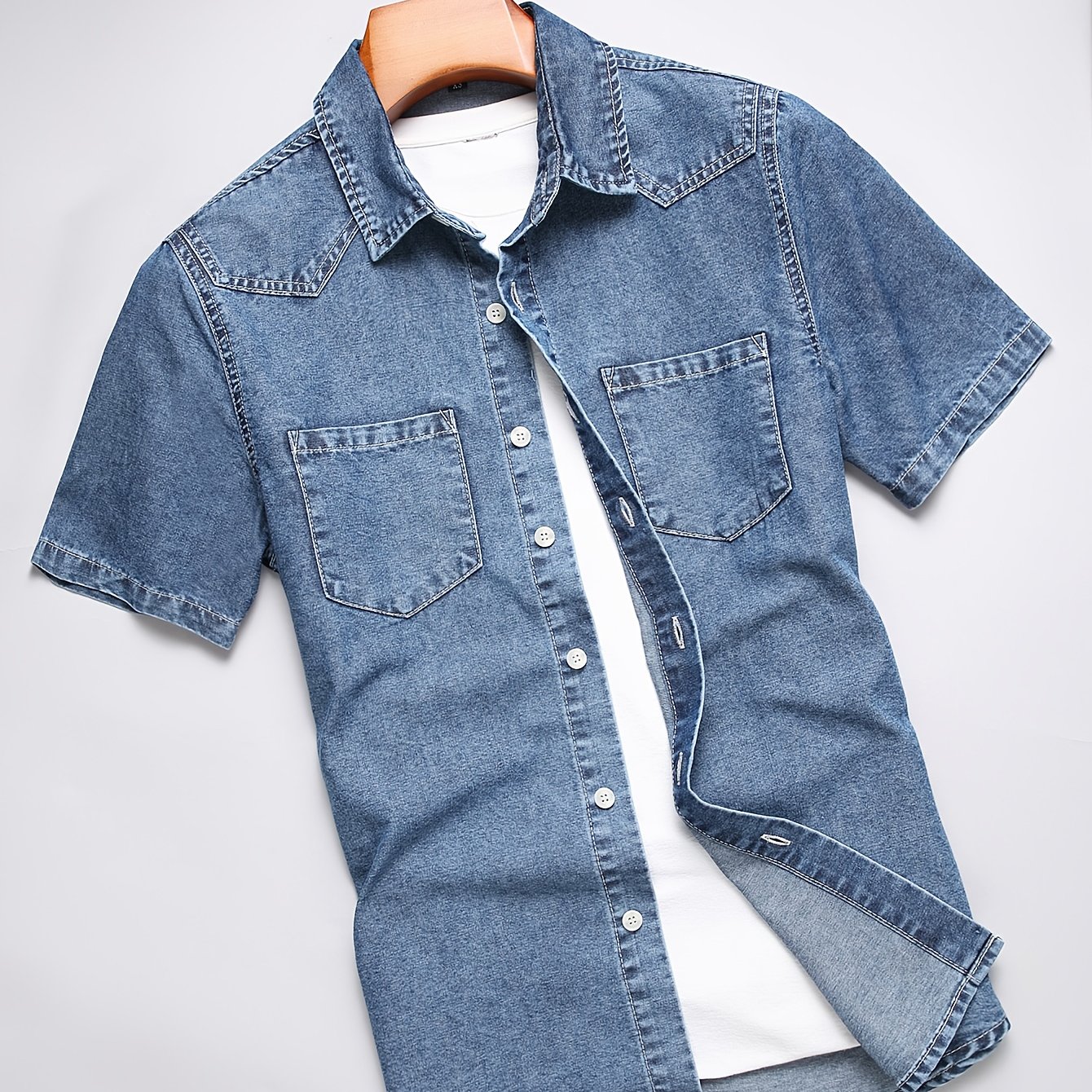 Men's Slim Fit Denim Shirt