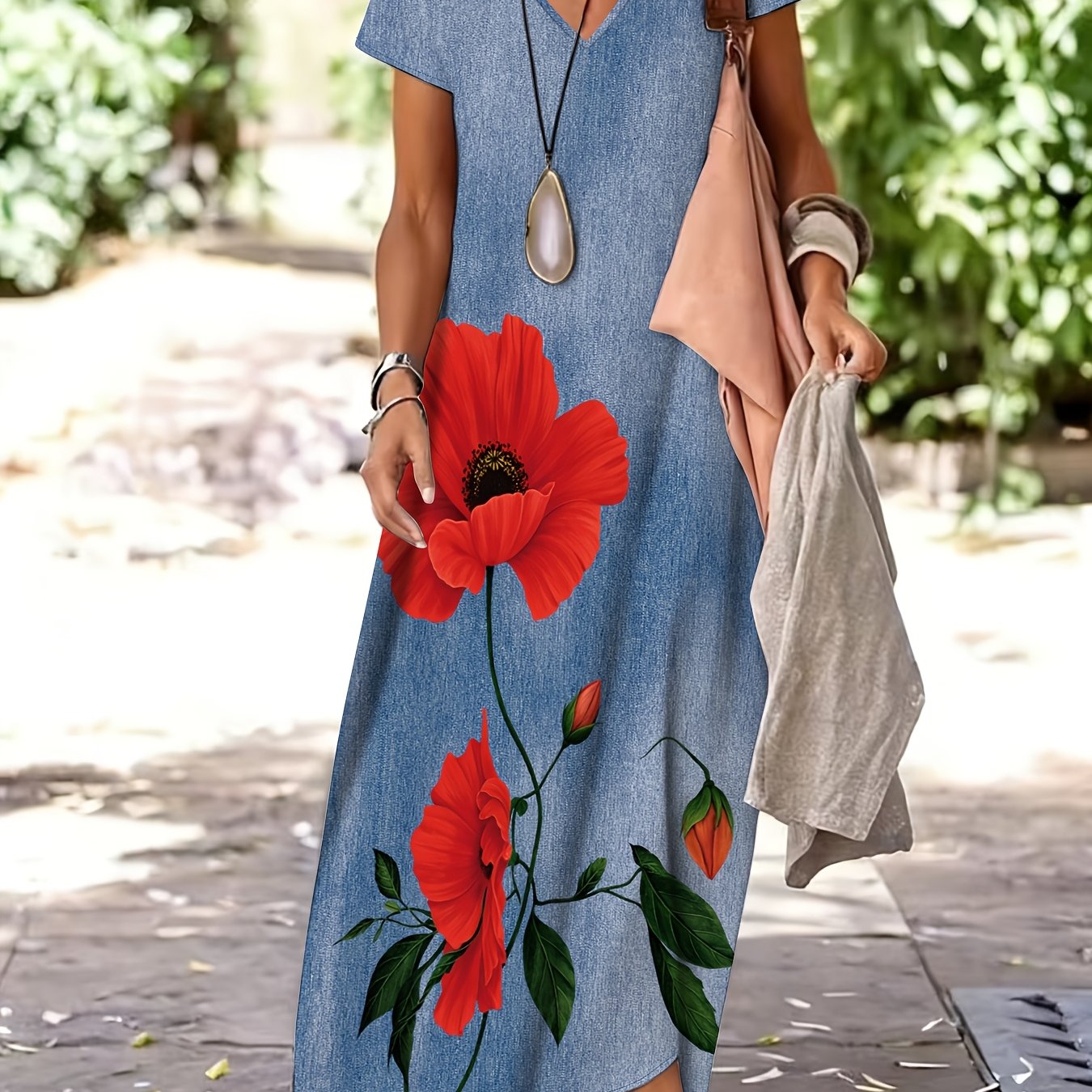 TEMU Printed Casual Dress