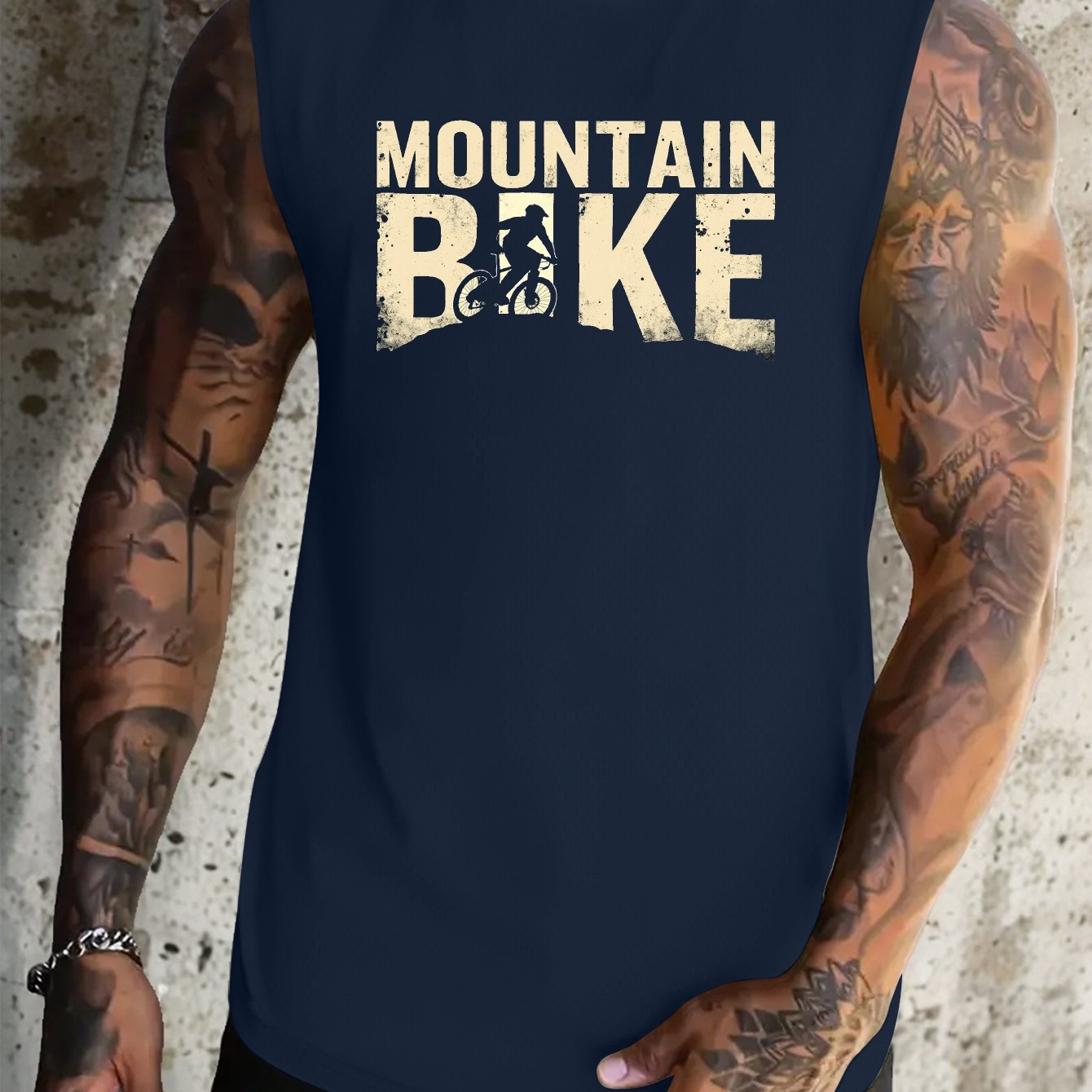 TEMU [printed Design-not Textured] Mountain Size Men's Vest, Plus Size