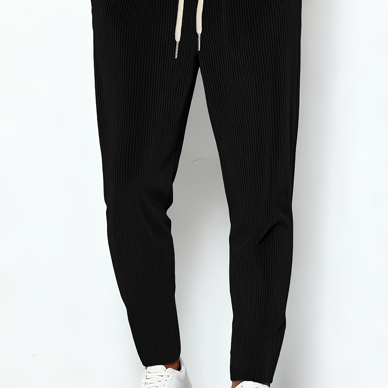 TEMU Pantaloni casual da primaverili autunnali a con righe e vita aderente, pantaloni lunghi in maglia elasticizzata e confortevole, pantaloni da
