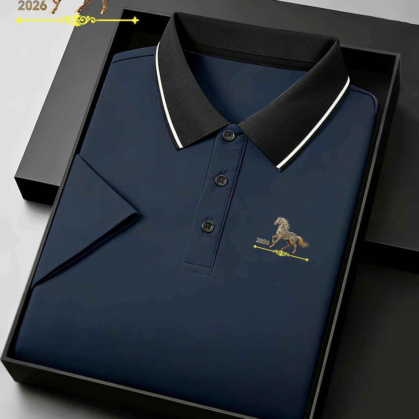 TEMU Tenue Homme Premium 2026, Polo Cheval , T-shirt à Manches Courtes Tendance et Polyvalent pour Homme, Révélant le Tempérament Adapté à une Tenue