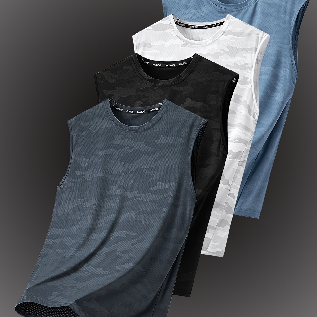 Quick-dry Cool Men's Vest, Lightweight And Breathable, Sleeveless Quick-dry Elastic, Suitable For Beach, Fishing, Fitness Training, And Other Activities Men's Sleeveless Top
