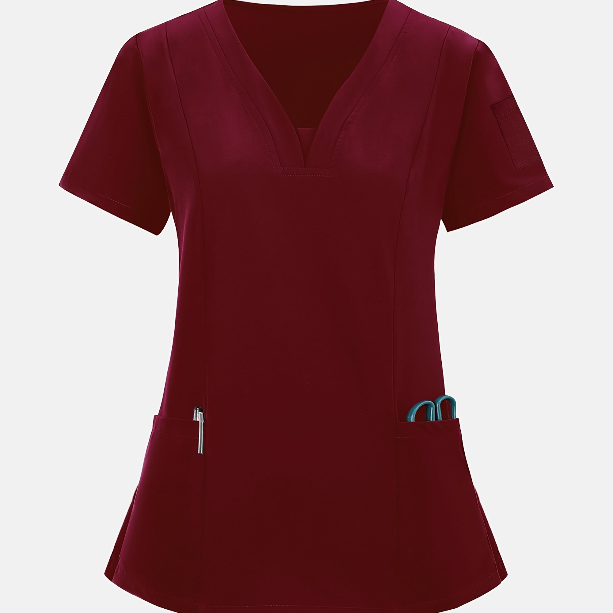 TEMU Divisa da infermiera opaca da donna con , abbigliamento da lavoro, vestiti da lavoro per infermiera, top elasticizzato e traspirante