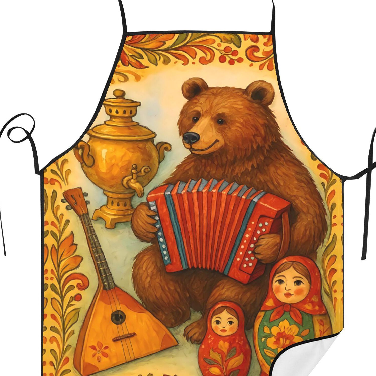 Nesting Doll Bear Apron Cook For Man Woman Printed 2d Print Design