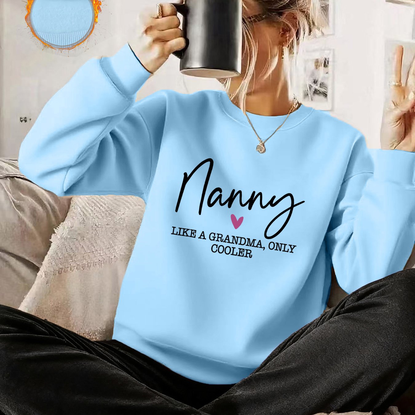 TEMU 1 pièce Nouveau pull-sport pour /hiver - Pull-sport à motif imprimé lettre et cœur de , , élégant, amusant, confortable, doux, respirant, doublé