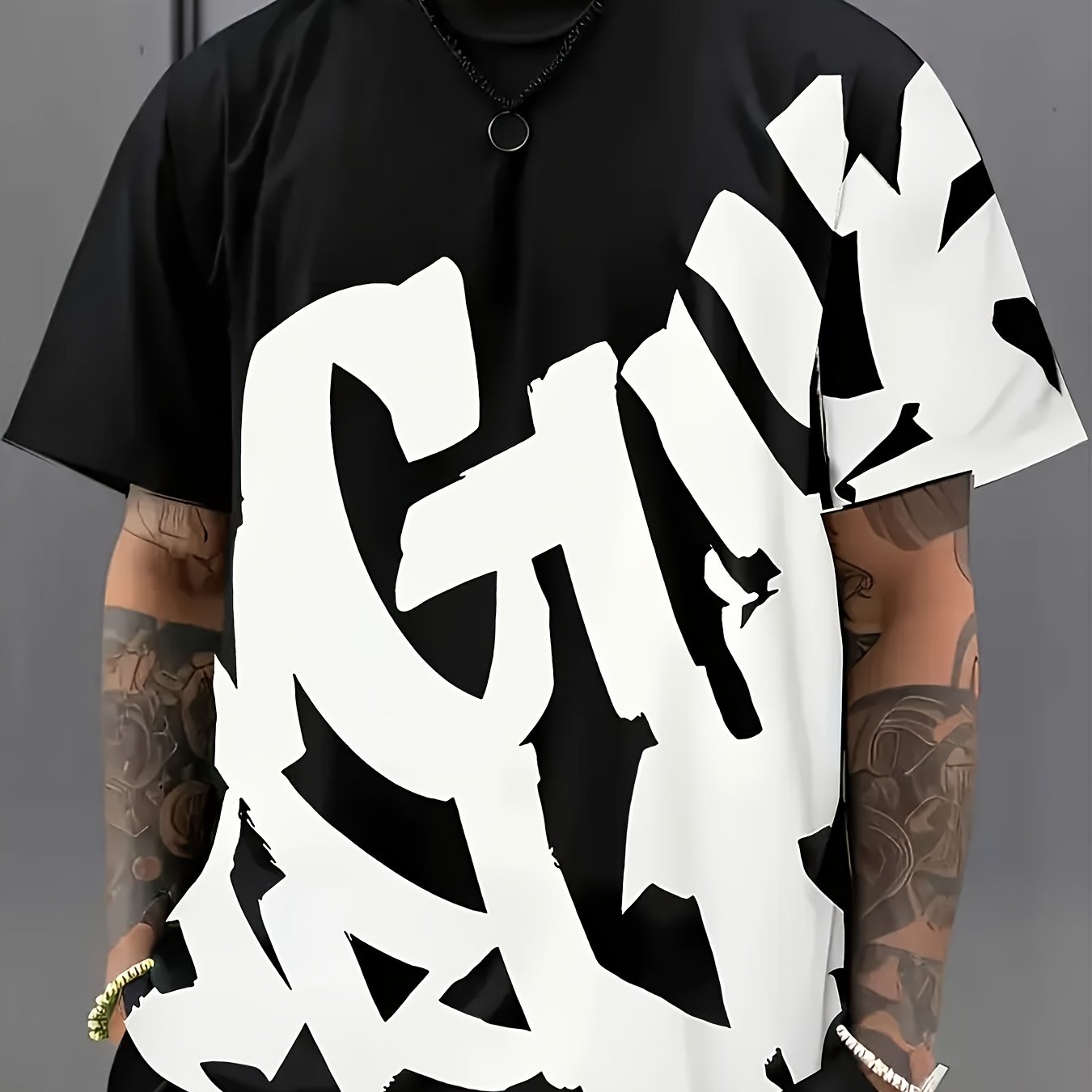 TEMU Unisex Casual Pullover With 3d Digital Printing Pattern, Men's T-shirt, Pullover Top, High Cost Performance, Men's Clothing
