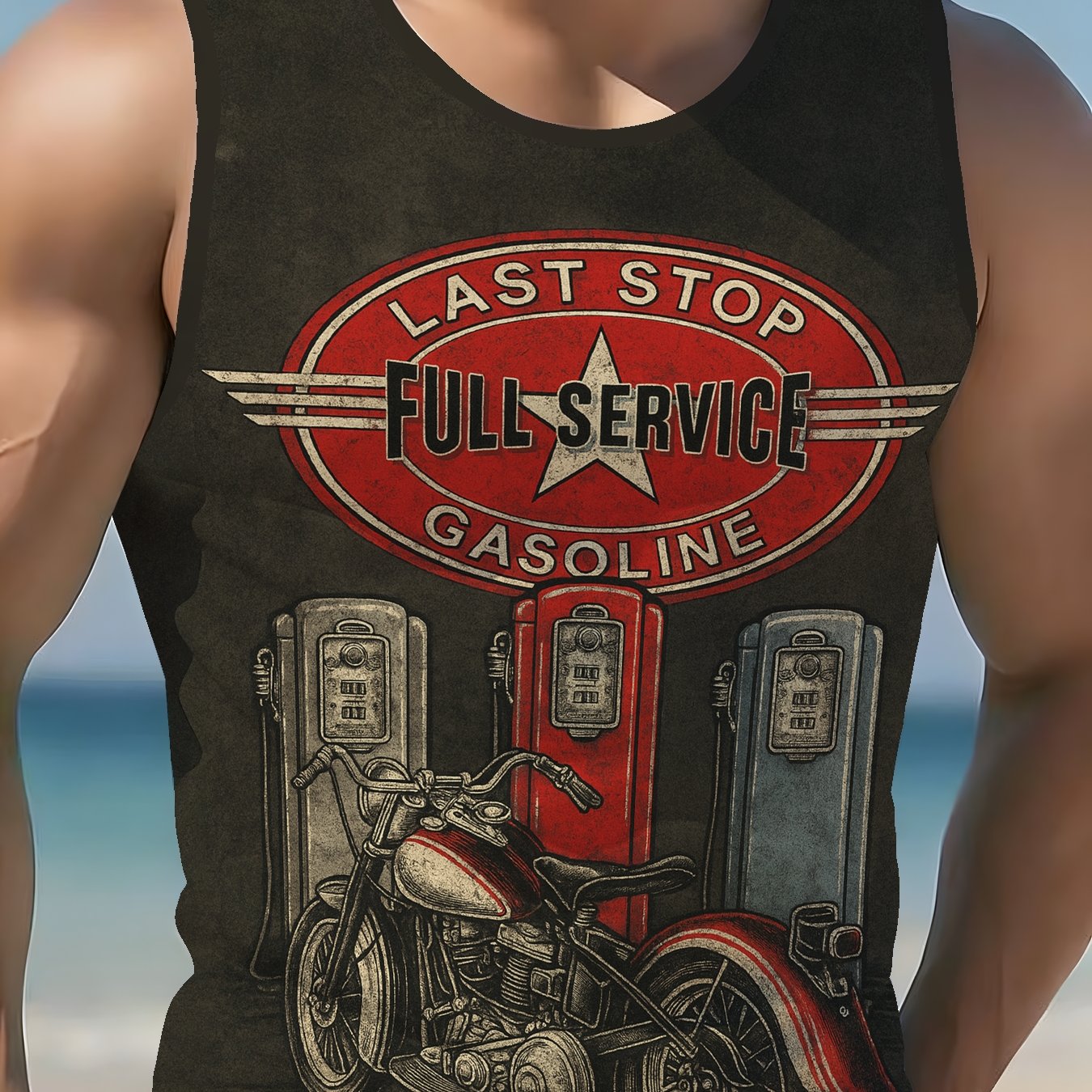 TEMU Popular Men's Sports Vest, Made From 100% Polyester Fabric, Machine Washable, Breathable, And Moisture-wicking. Features A Unique Pattern Print,