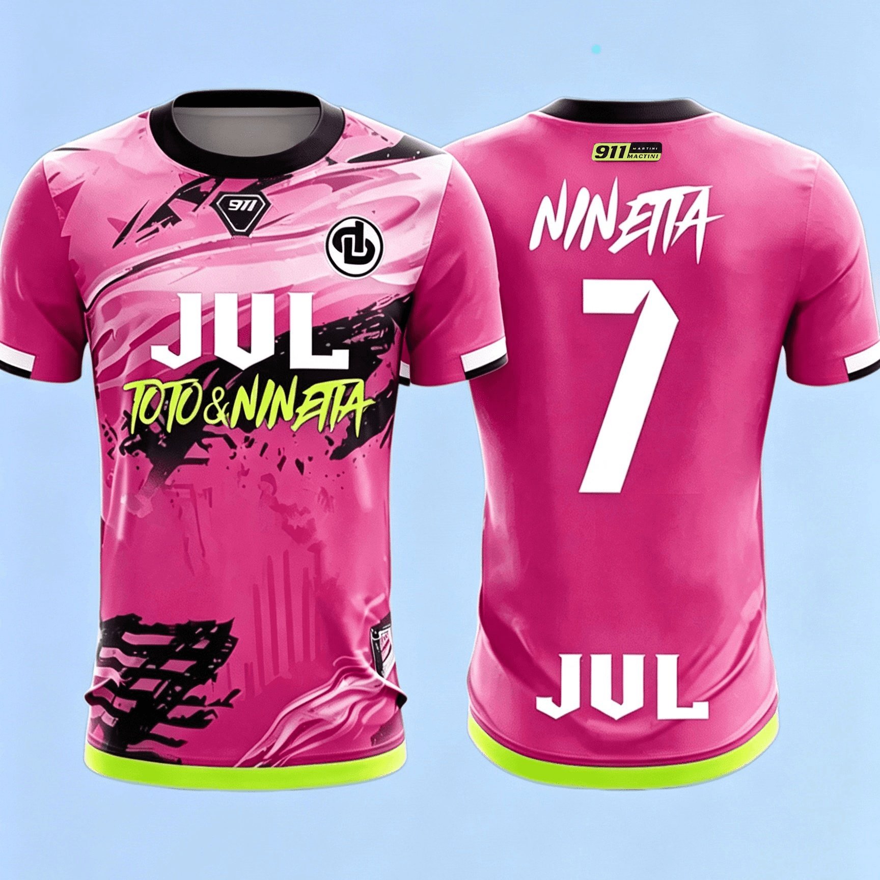 TEMU maillot JUL7 Thème Football N°7, T-shirt de sport à manches courtes avec motif graffiti éclaboussures d'encre, Uniforme de sport respirant à