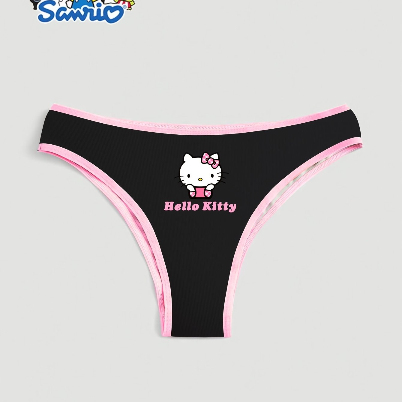 Authorized Hello Kitty Cute Bow Print Women's Cartoon Underwear Single Piece