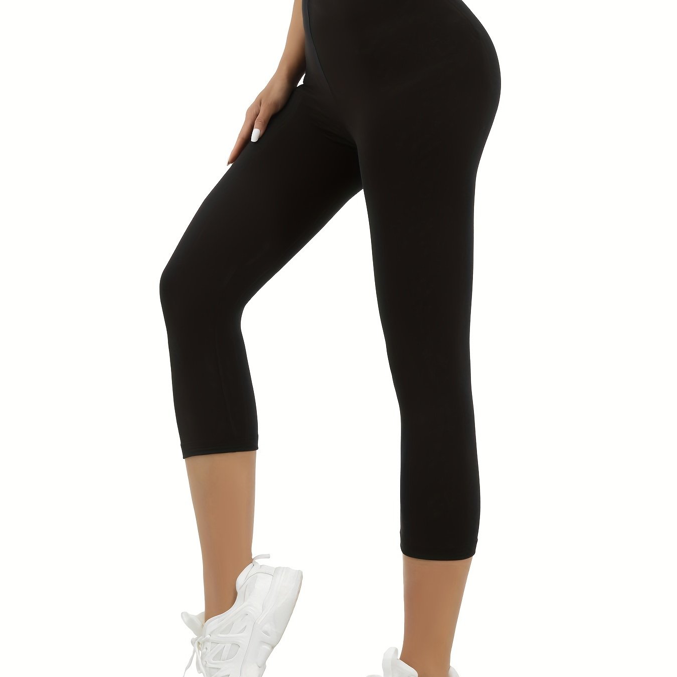 Super Soft Capri Pants For Women, Non-see-through Workout Running Yoga Athletic Leggings